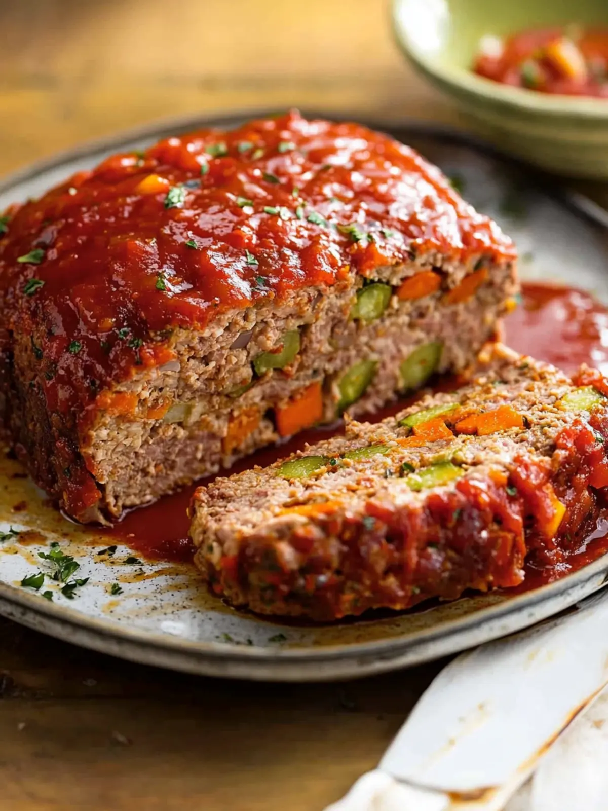 Deliciously Moist Vegetable Studded Turkey Meatloaf Recipe 2 Vegetable Studded Turkey Meatloaf