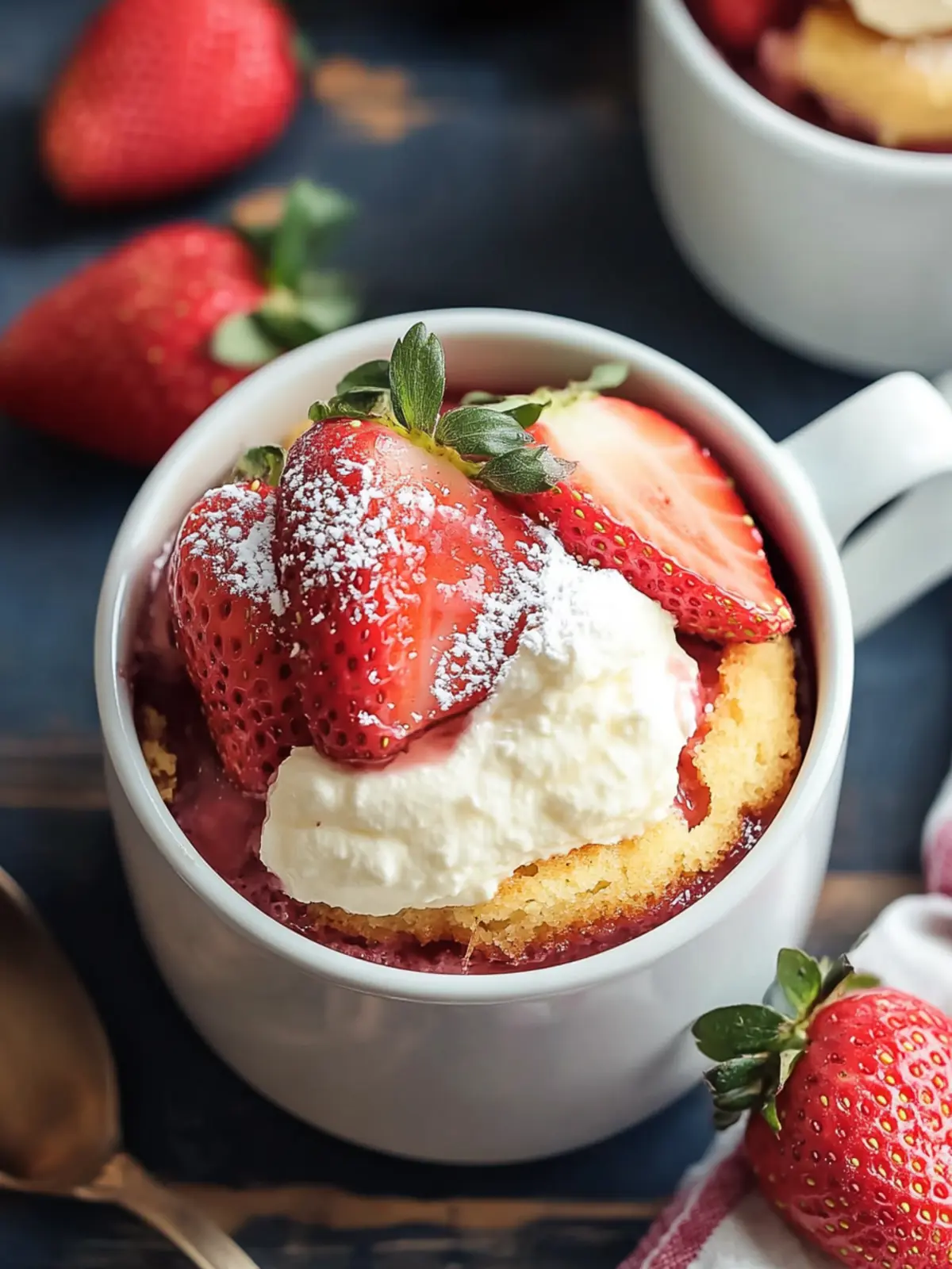 Easy Strawberry Mug Cake: Quick Dessert in Just 10 Minutes 3 Strawberry Mug Cake