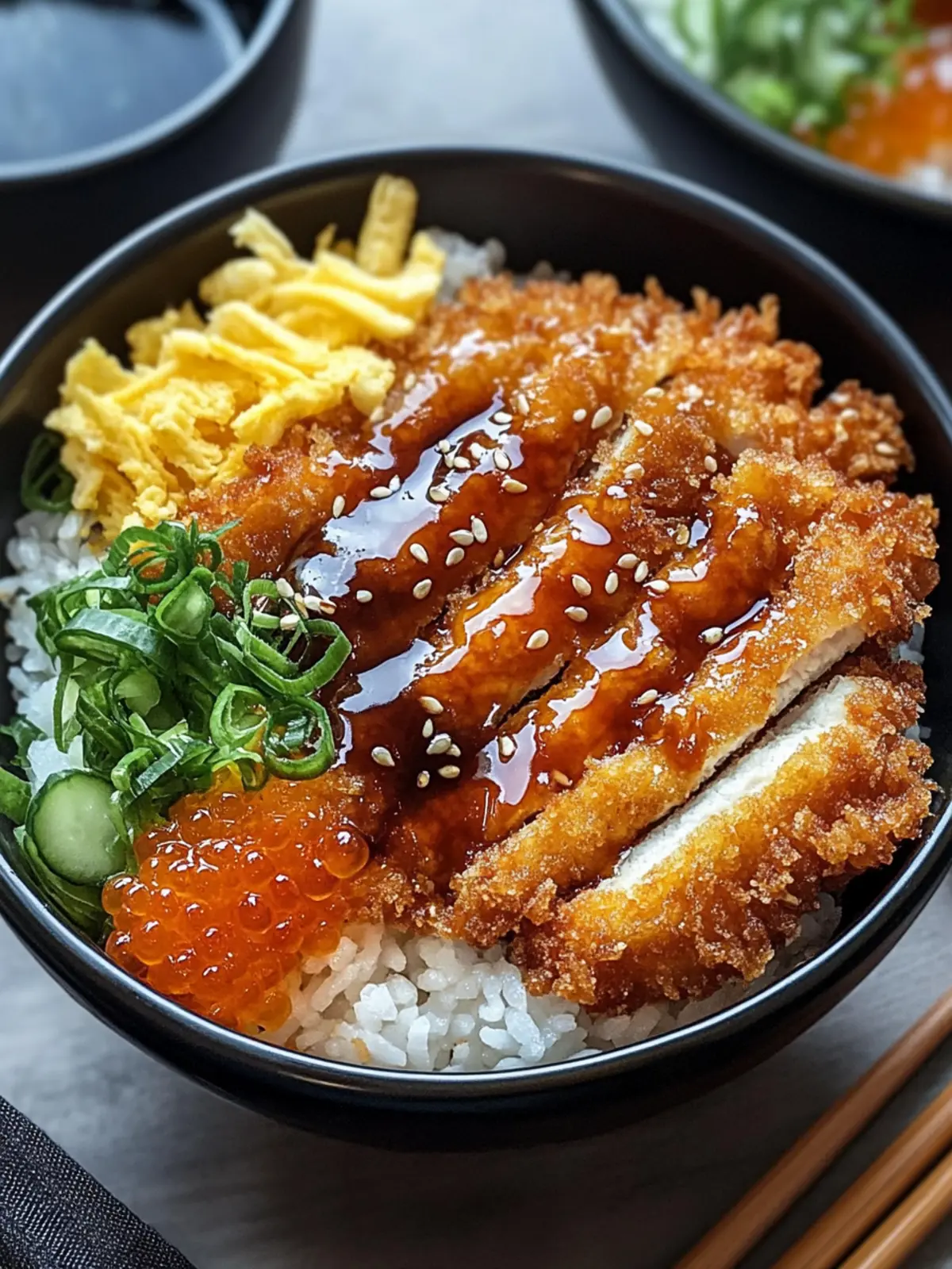 Savory Japanese Katsu Bowls With Tonkatsu Sauce You'll Love 4 Japanese Katsu Bowls With Tonkatsu Sauce