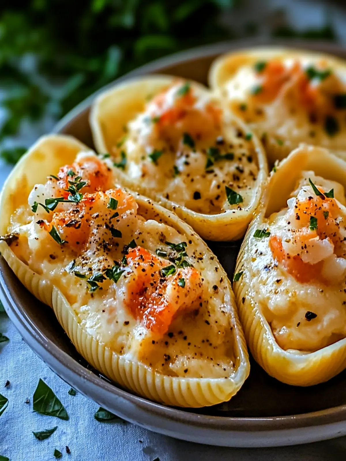 Creamy Seafood Stuffed Shells: Luxuriously Comforting Delight 3 Creamy Seafood Stuffed Shells