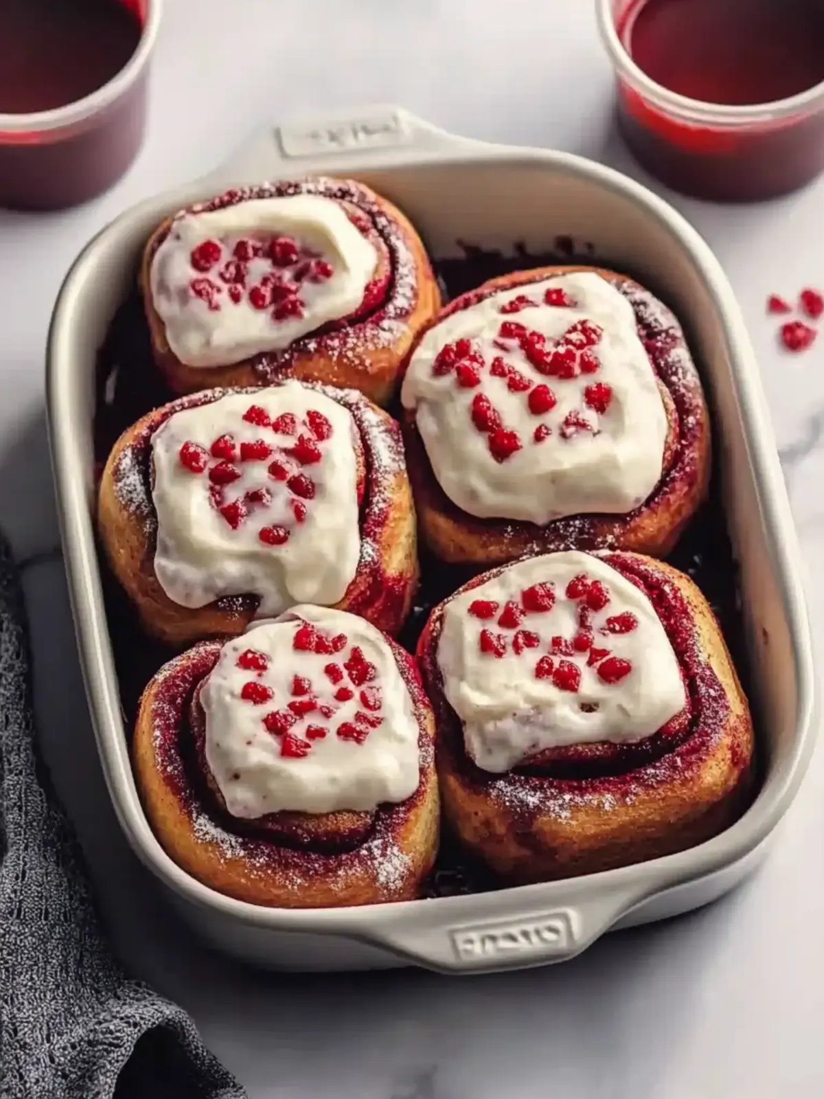 Red Velvet Cinnamon Rolls with Cream Cheese Icing Bliss 5 Red Velvet Cinnamon Rolls with Cream Cheese Icing