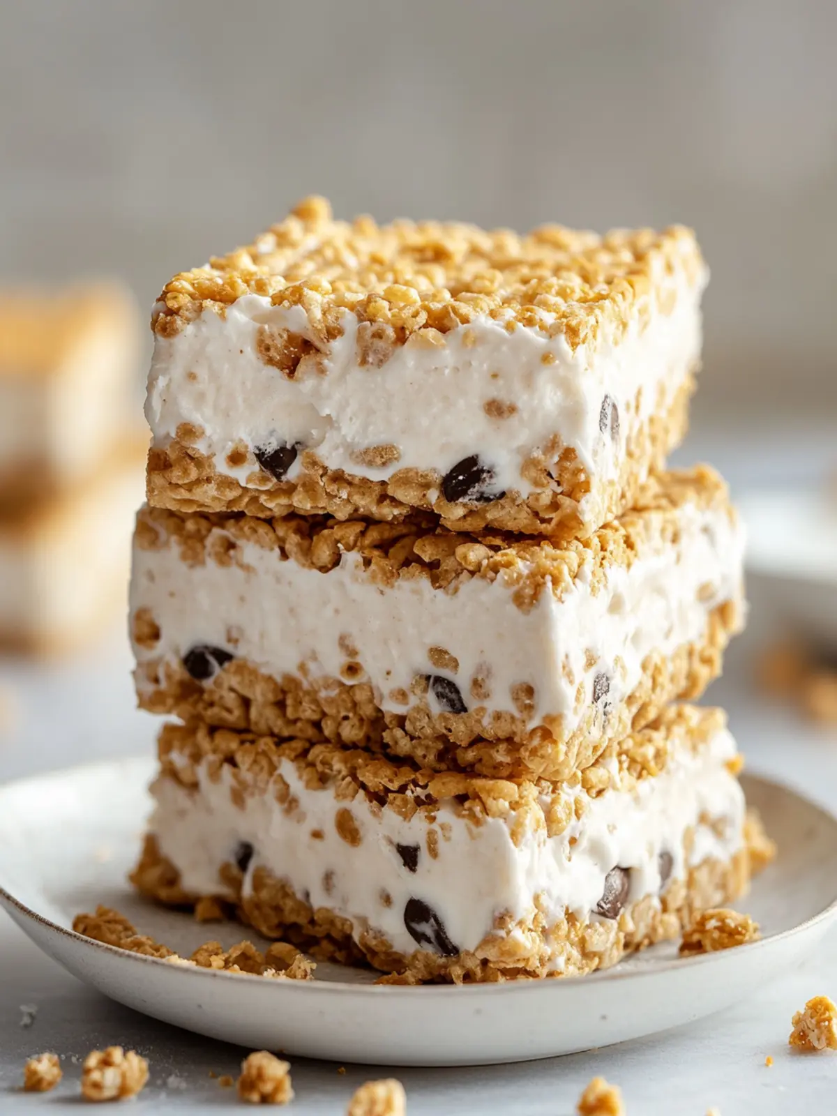 PB Rice Krispie Ice Cream Sandwiches: Easy Nostalgic Treats 4 PB Rice Krispie Ice Cream Sandwiches
