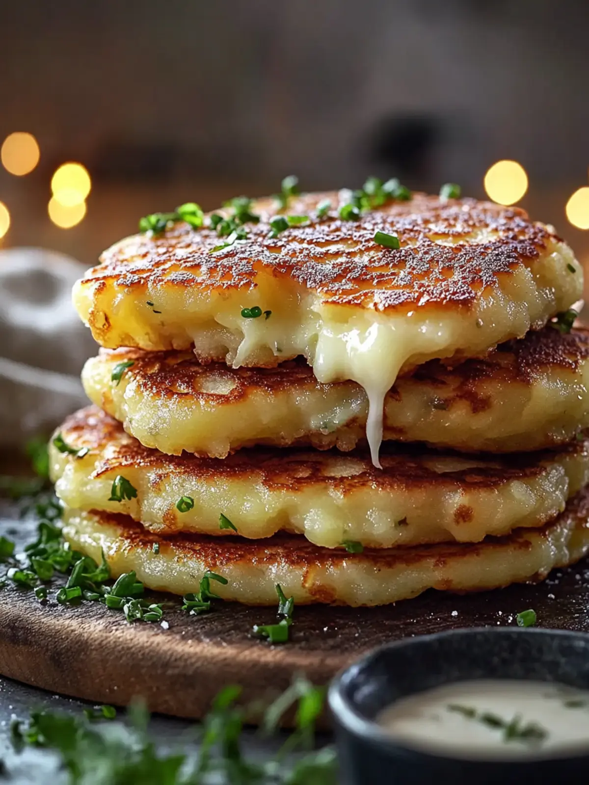 Crispy Potato Cheese Pancakes with an Italian Twist 4 Crispy Potato Cheese Pancakes