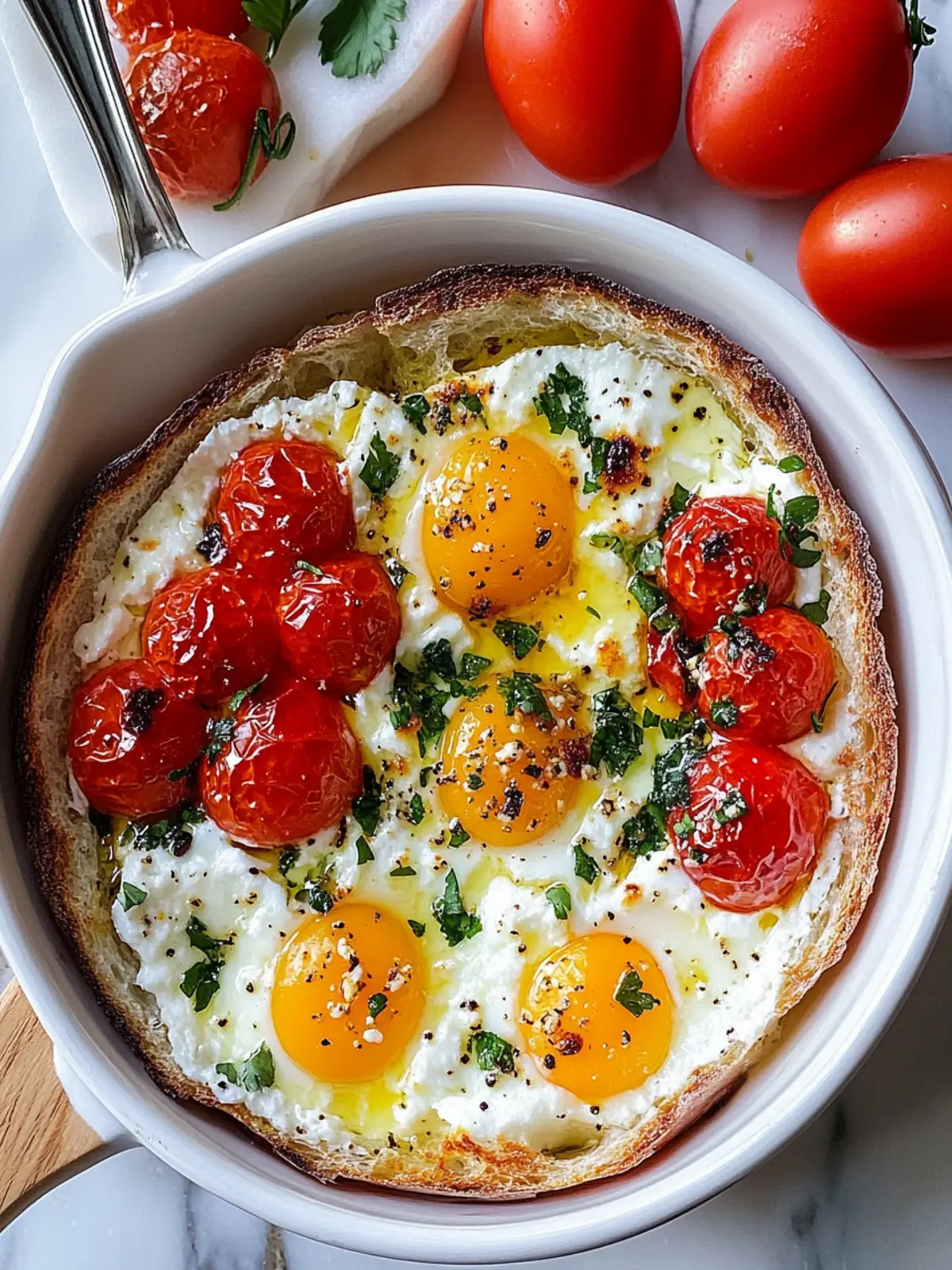 Baked Feta Eggs: A Creamy Mediterranean Delight at Home 2 Baked Feta Eggs