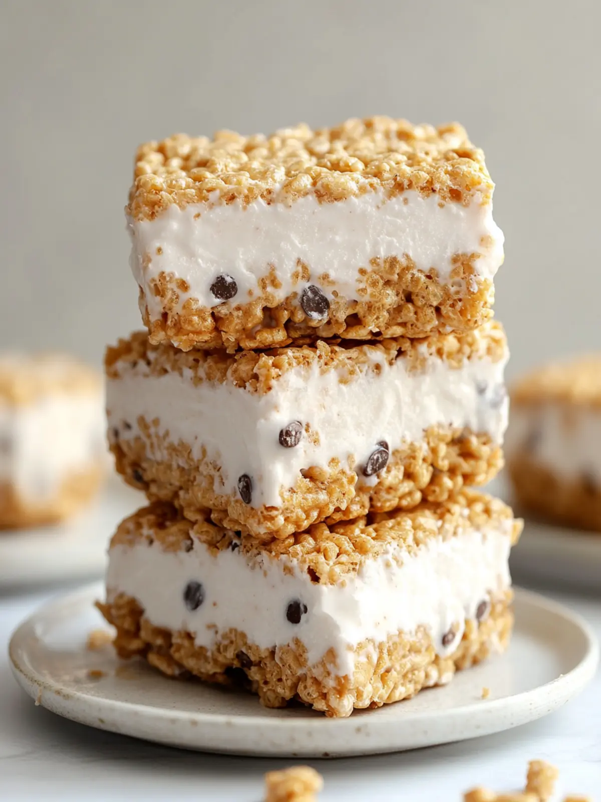 PB Rice Krispie Ice Cream Sandwiches: Easy Nostalgic Treats 3 PB Rice Krispie Ice Cream Sandwiches