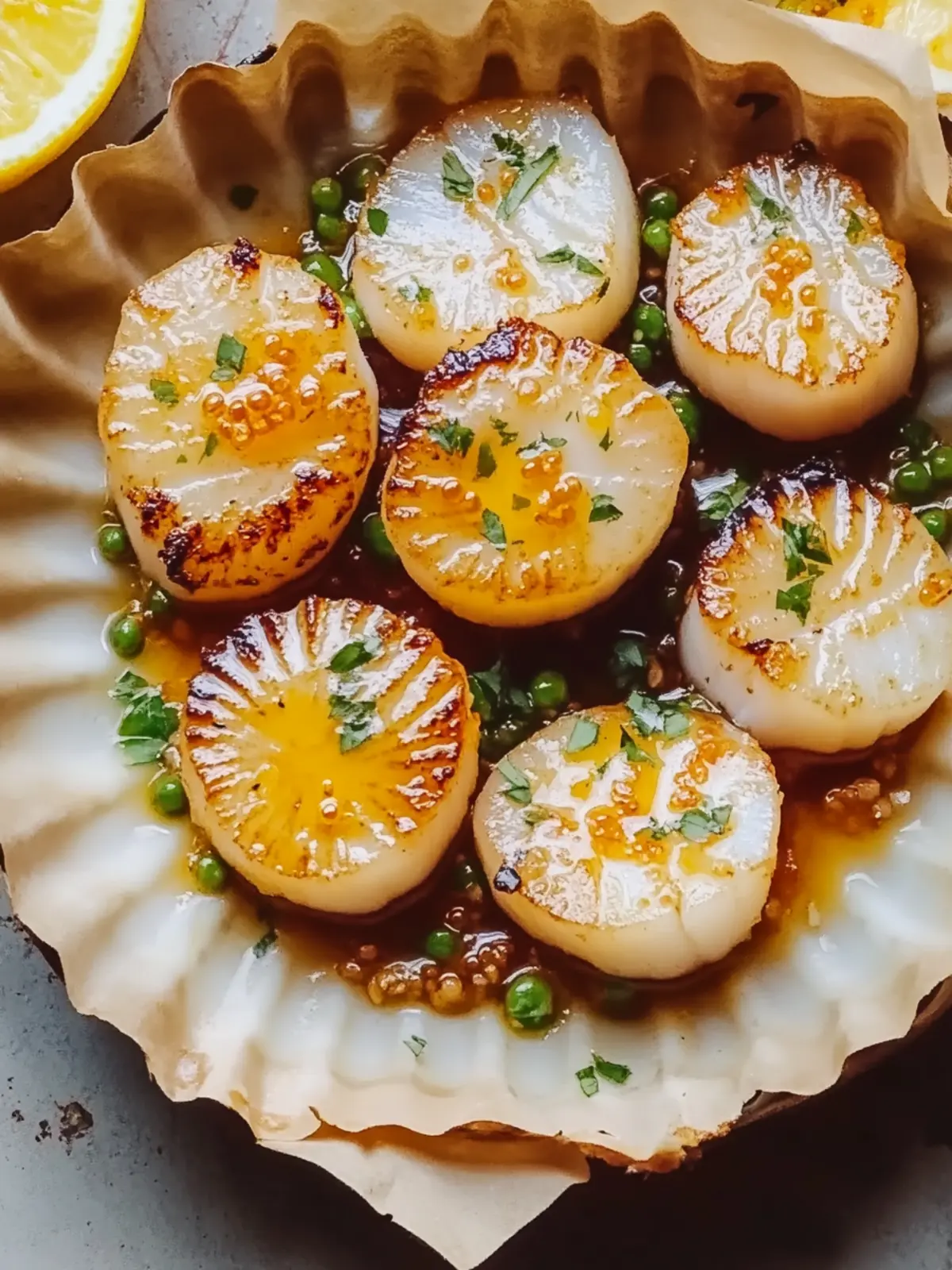 Seared Scallops & Yuzu Garlic Butter for Elegant Home Dining 2 Seared Scallops & Yuzu Garlic Butter