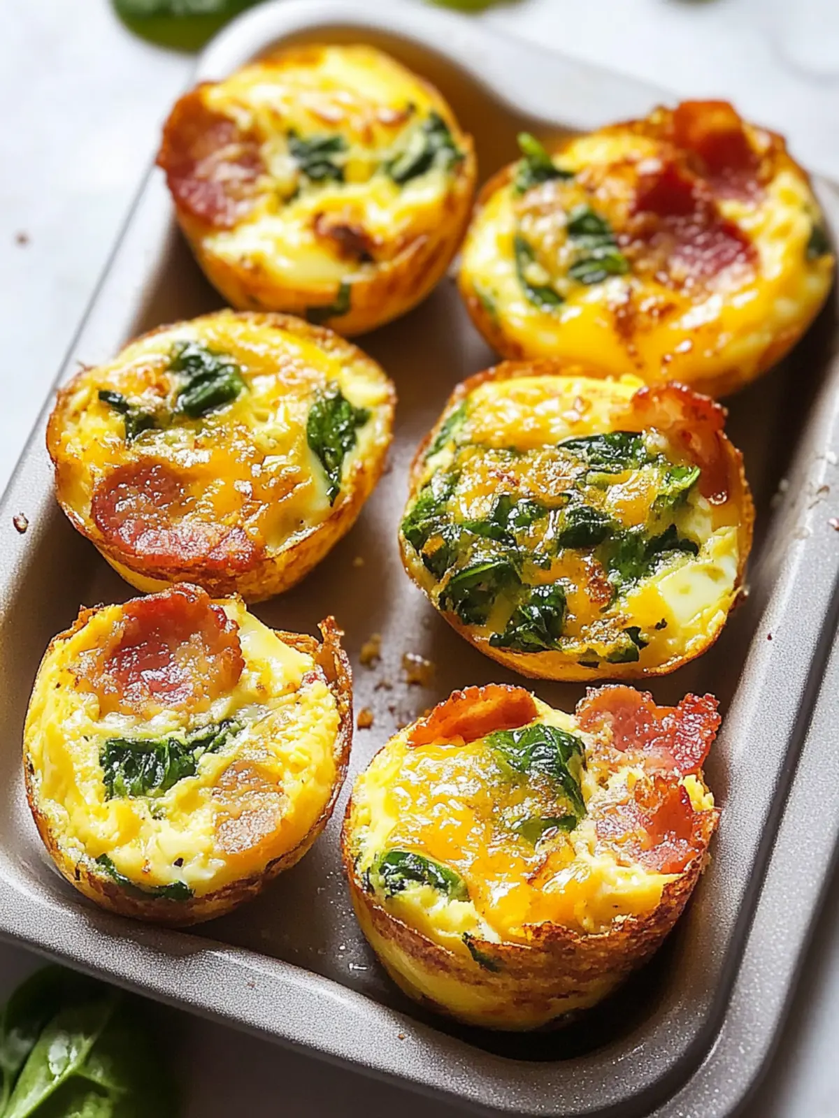 Bacon Gouda & Spinach Egg Bites for Busy Mornings 2 Bacon Gouda & Spinach Egg Bites