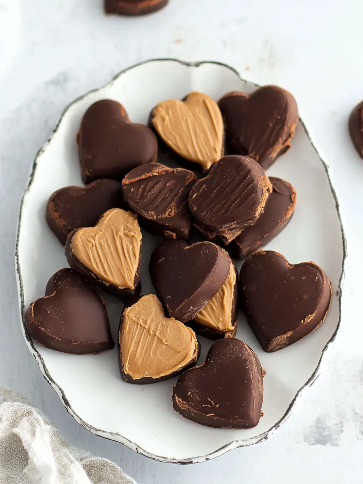 Melt-In-Your-Mouth Chocolate Peanut Butter Hearts to Love 2 Chocolate Peanut Butter Hearts