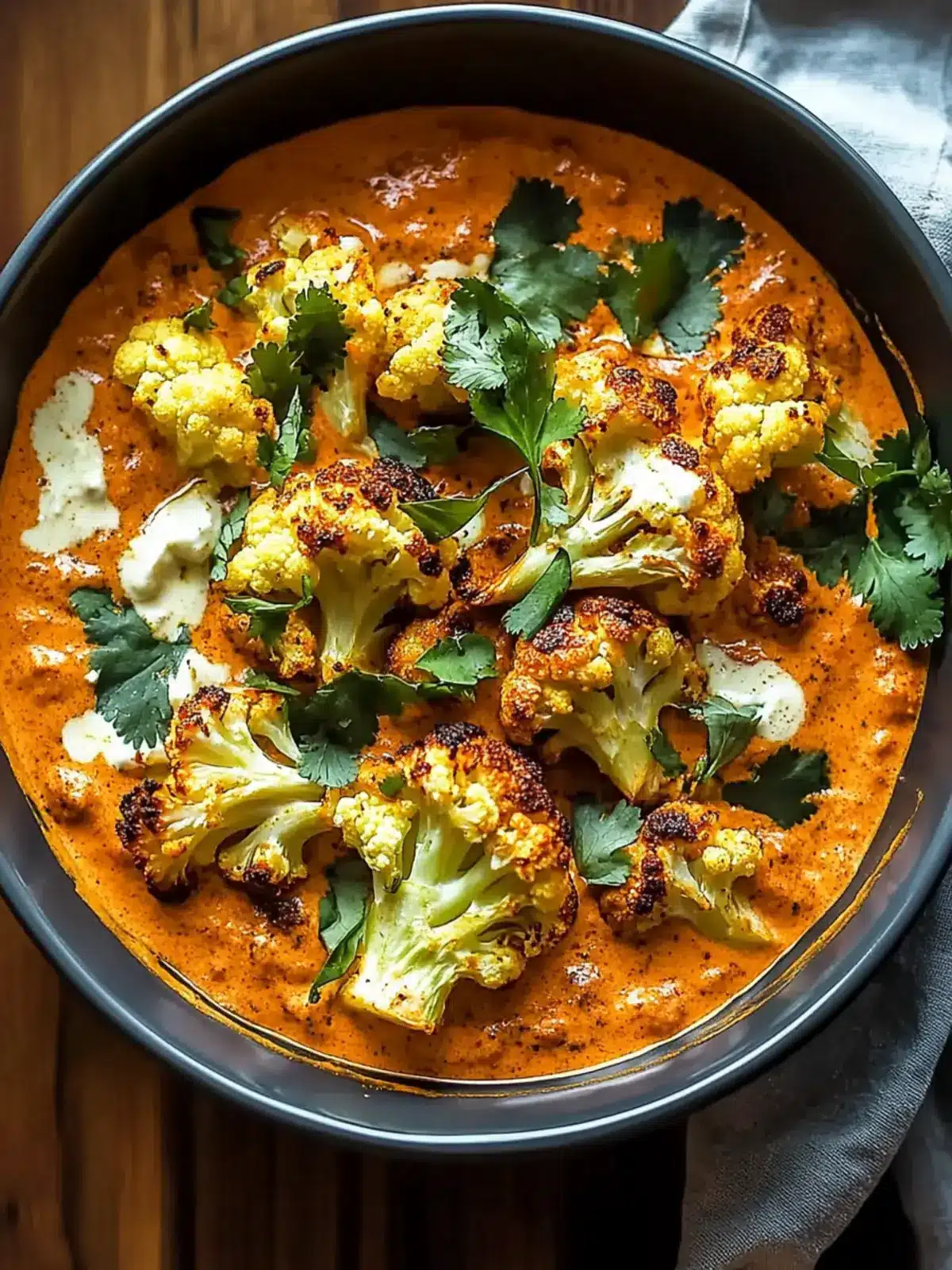 Spice-Roasted Cauliflower in Creamy Coconut Tomato Bliss 5 Spice-Roasted Cauliflower in Creamy Coconut Tomato