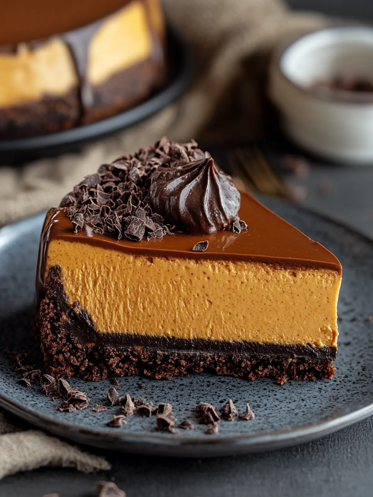 Decadent Chocolate Pumpkin Cheesecake for Cozy Fall Nights 3 Chocolate Pumpkin Cheesecake