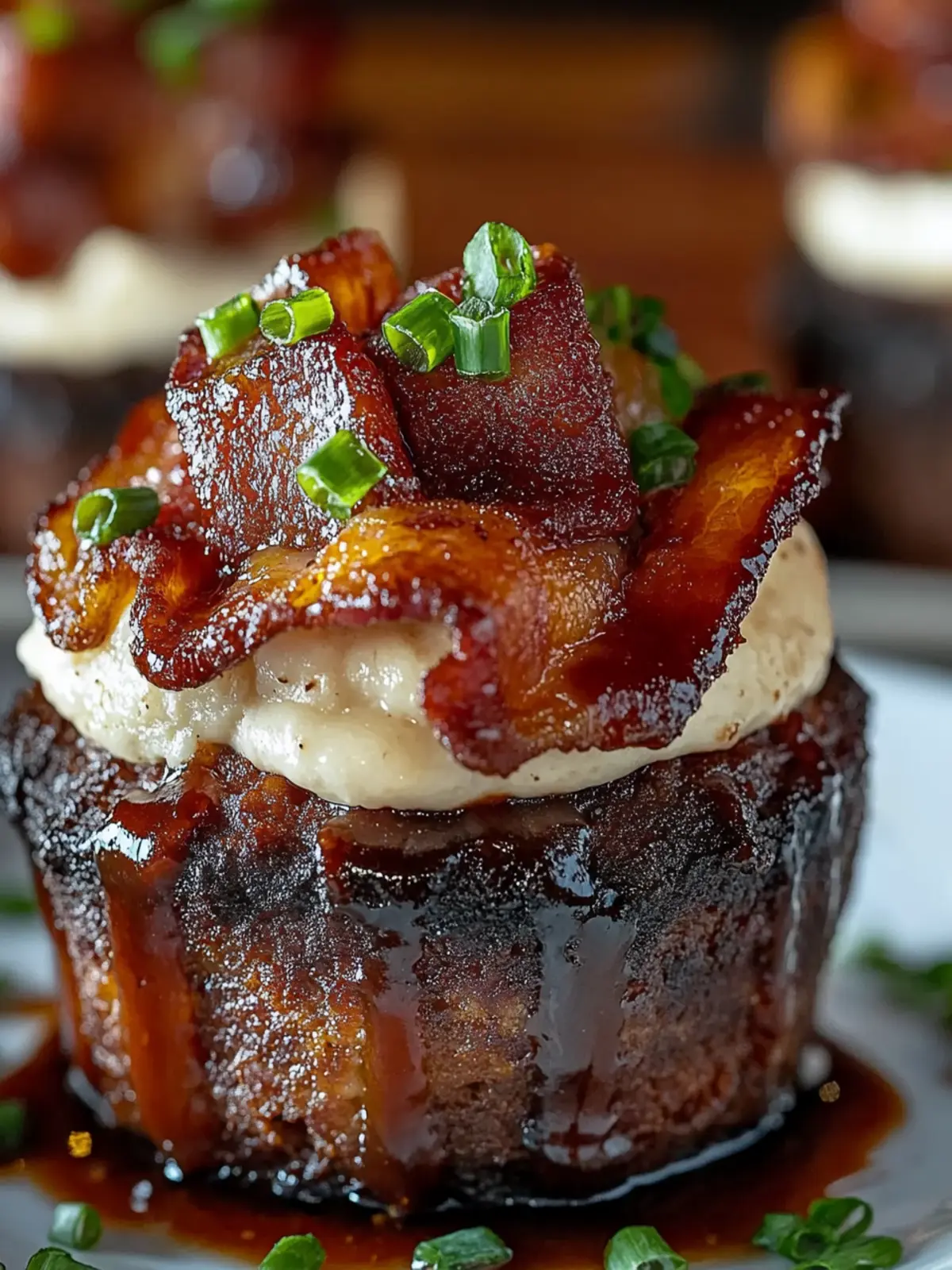 Smoky Bourbon BBQ Beef Bacon-Wrapped Meatloaf Cupcakes Bliss 5 Smoky Bourbon BBQ Beef Bacon-Wrapped Meatloaf Cupcakes