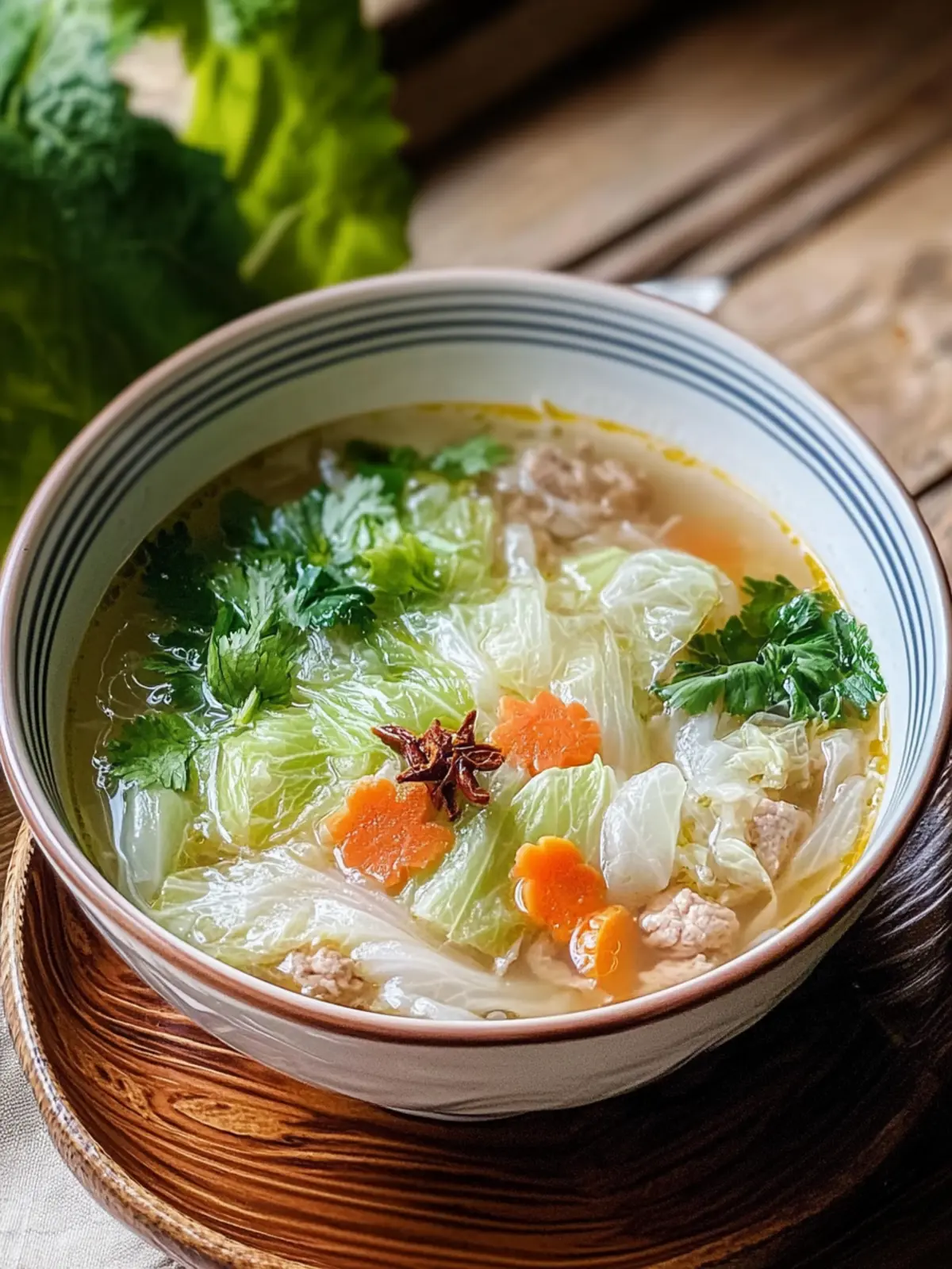 Delicious Thai Cabbage Soup with Flavorful Pork Meatballs 3 Thai Cabbage Soup