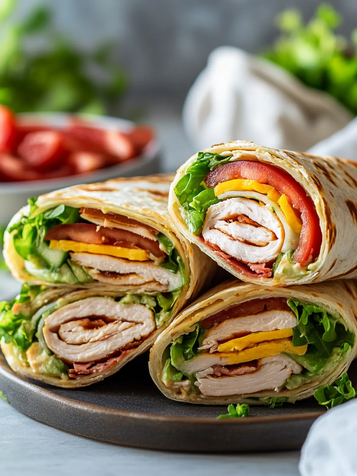 California Turkey Club Wraps: Quick, Fresh, and Flavor-Packed 3 California Turkey Club Wraps