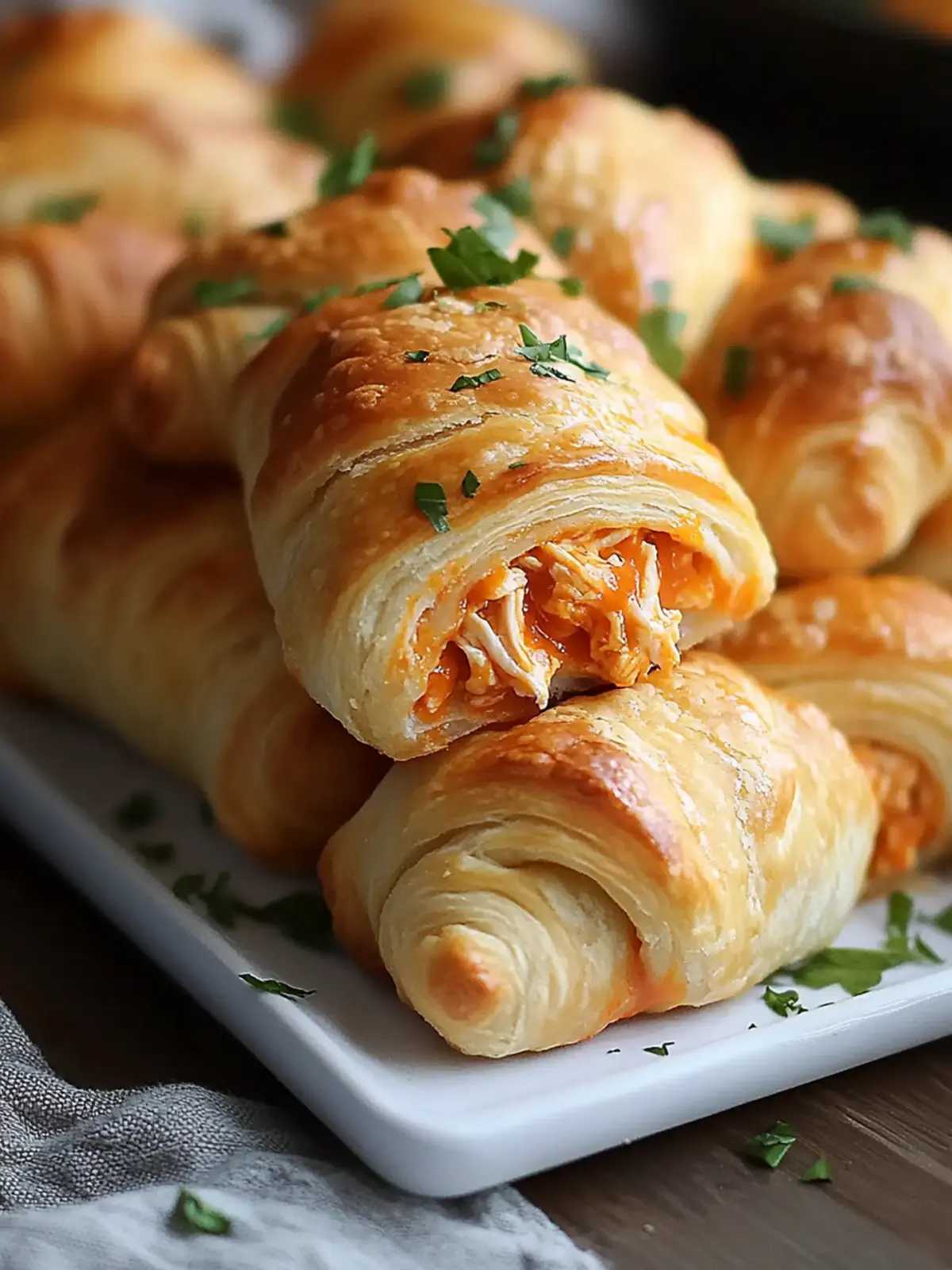Buffalo Chicken Crescent Rolls - Your Game Day Hit! 4 Buffalo Chicken Crescent Rolls