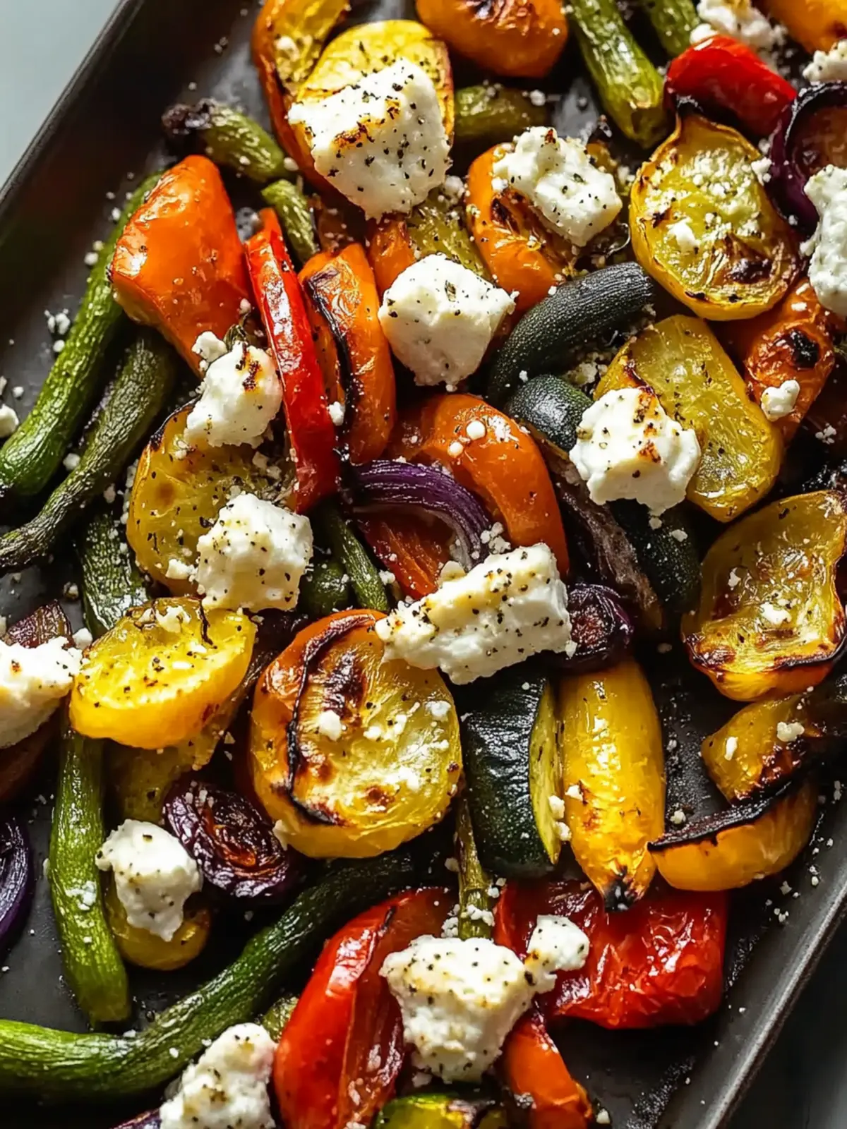 Roasted Vegetables With Goat Cheese for a Colorful Dinner Delight 2 Roasted Vegetables With Goat Cheese