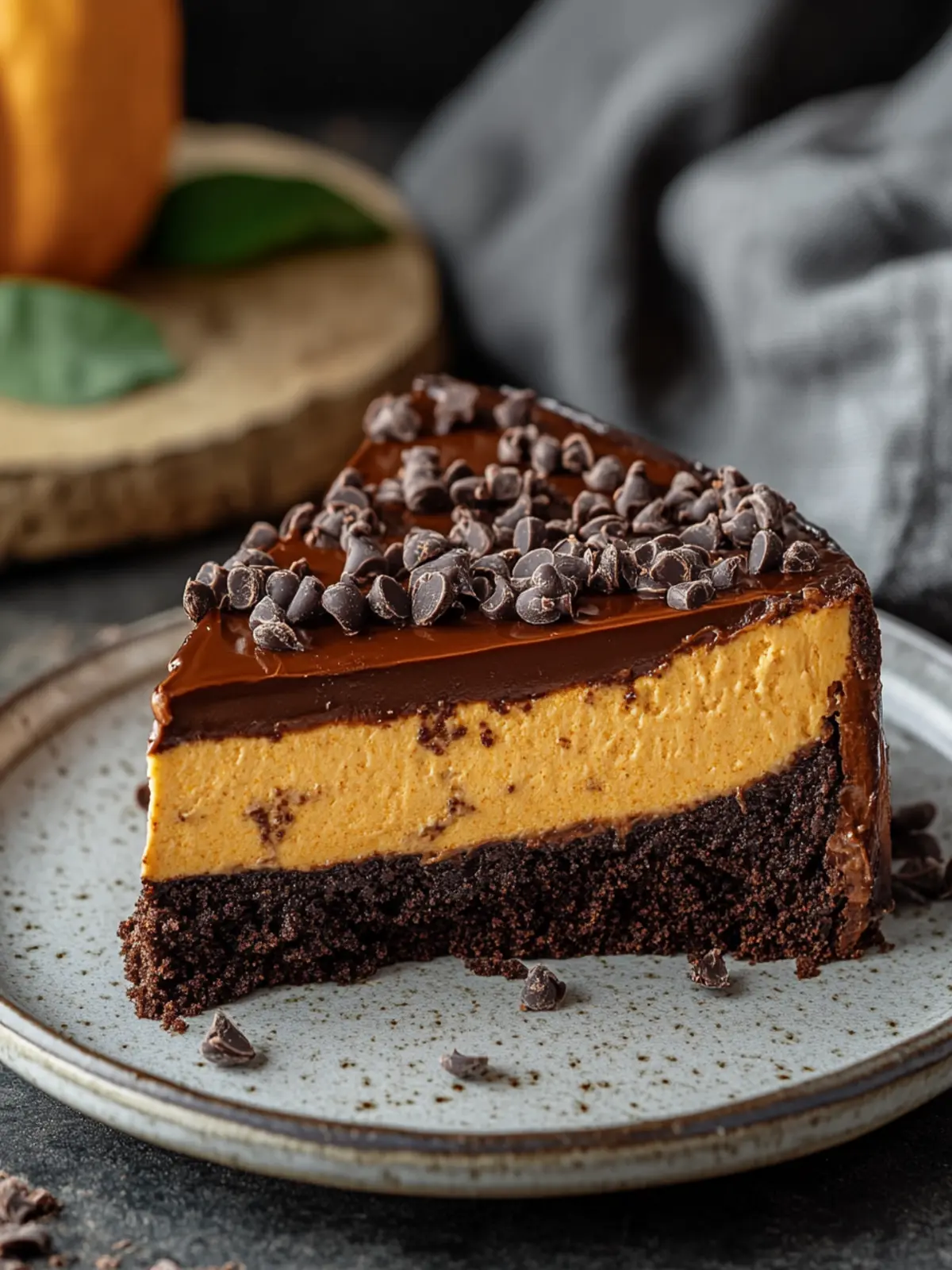 Decadent Chocolate Pumpkin Cheesecake for Cozy Fall Nights 4 Chocolate Pumpkin Cheesecake