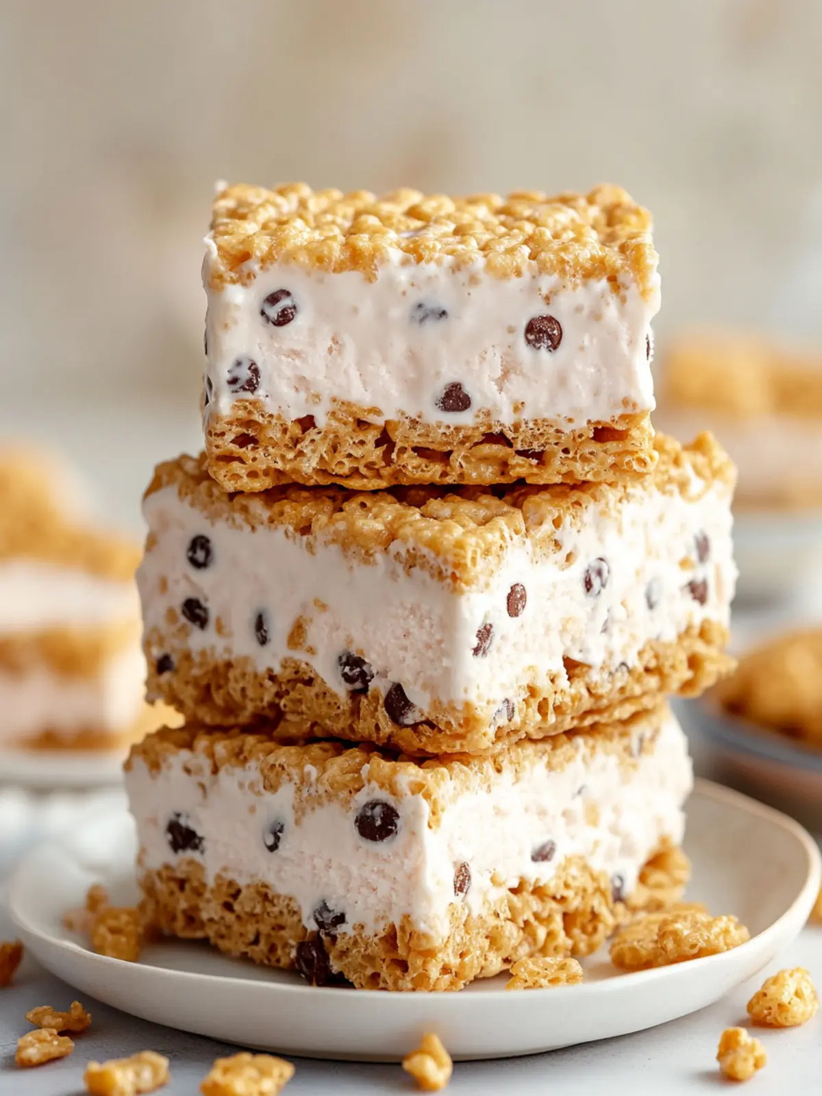 PB Rice Krispie Ice Cream Sandwiches: Easy Nostalgic Treats 5 PB Rice Krispie Ice Cream Sandwiches