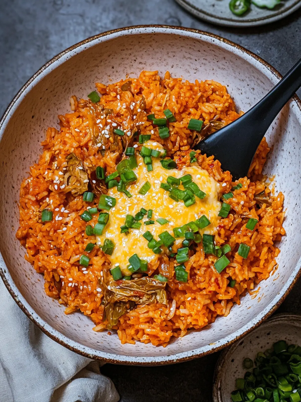 Cheese Sauce Kimchi Fried Rice: Comfort Food in 15 Minutes 2 Cheese Sauce Kimchi Fried Rice