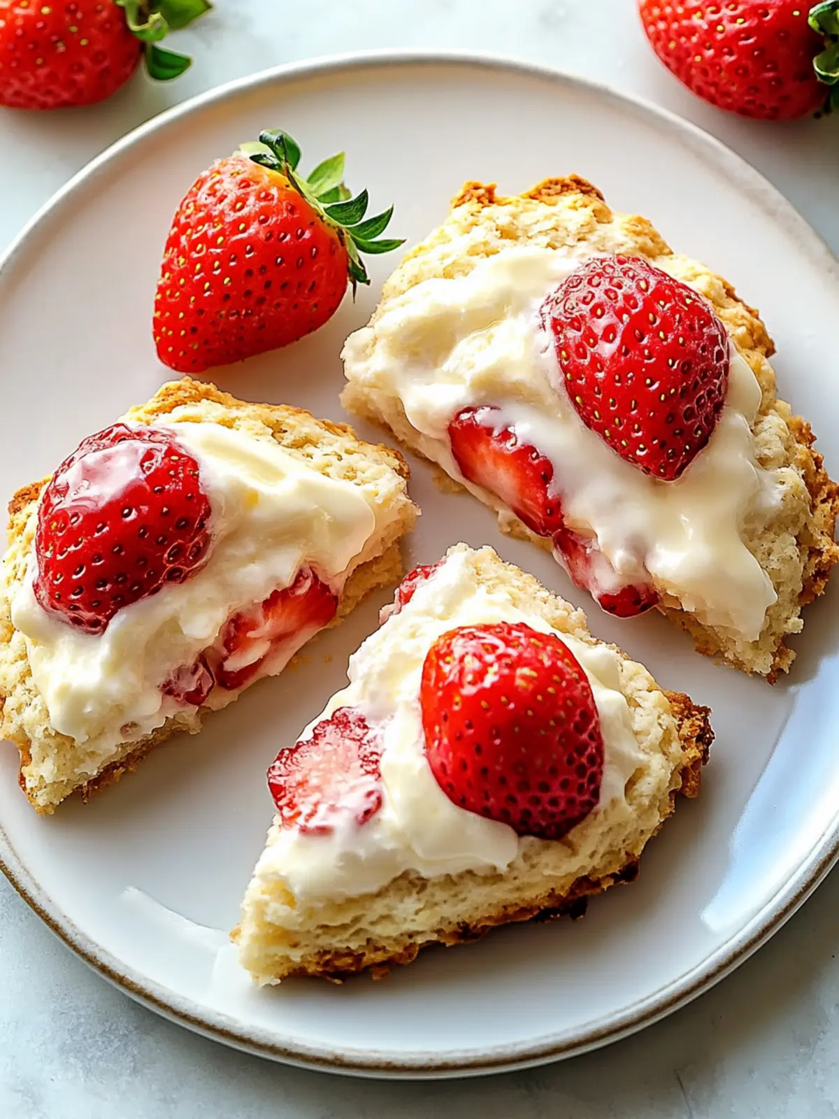 Sweet Strawberries and Cream Scones for Your Perfect Brunch! 2 Strawberries and Cream Scones