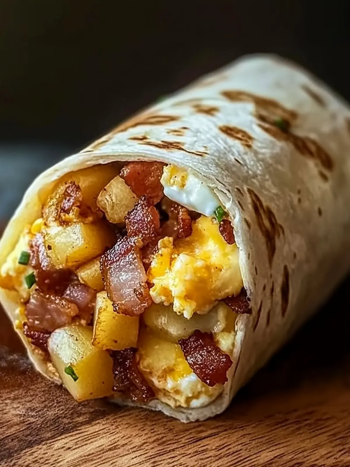 Crispy Bacon Egg and Cheese Burrito with Potatoes Delight 5 Crispy Bacon Egg and Cheese Burrito with Potatoes
