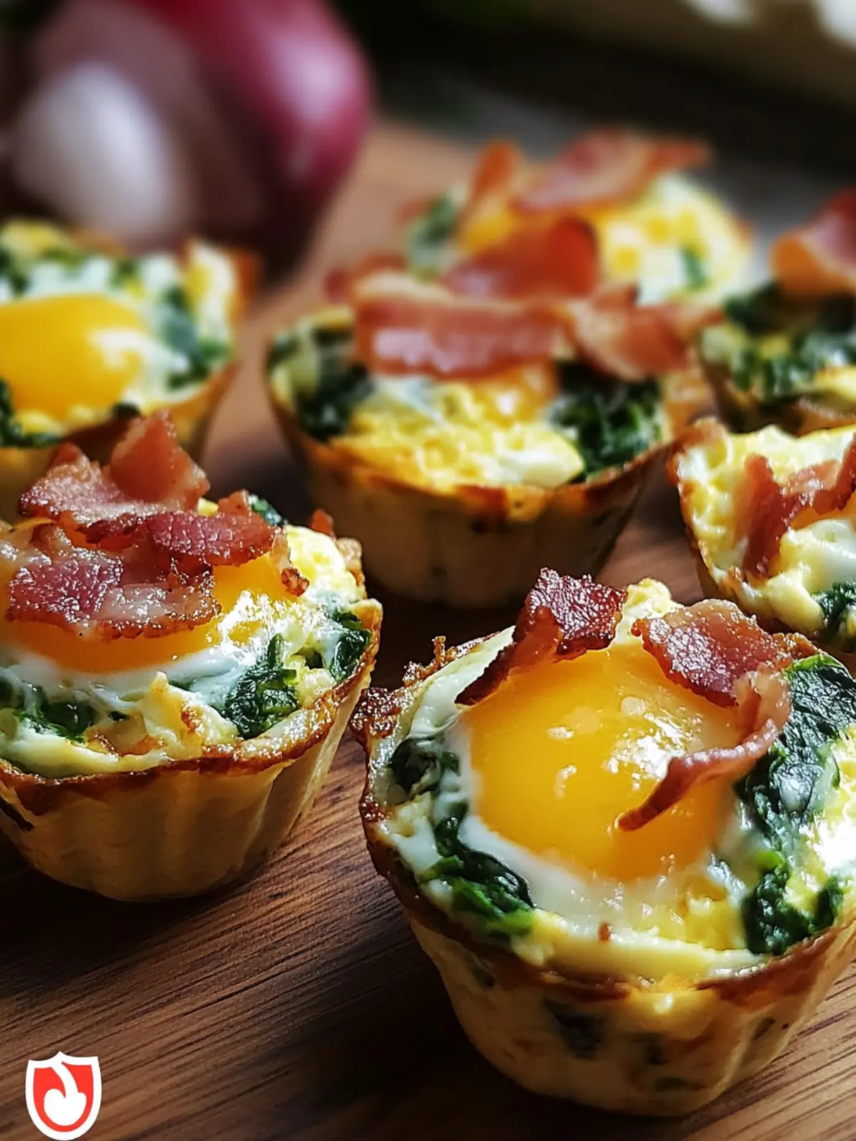 Savory Egg Bite Cups with Spinach Bacon for Busy Mornings 3 Egg bite cups with spinach bacon