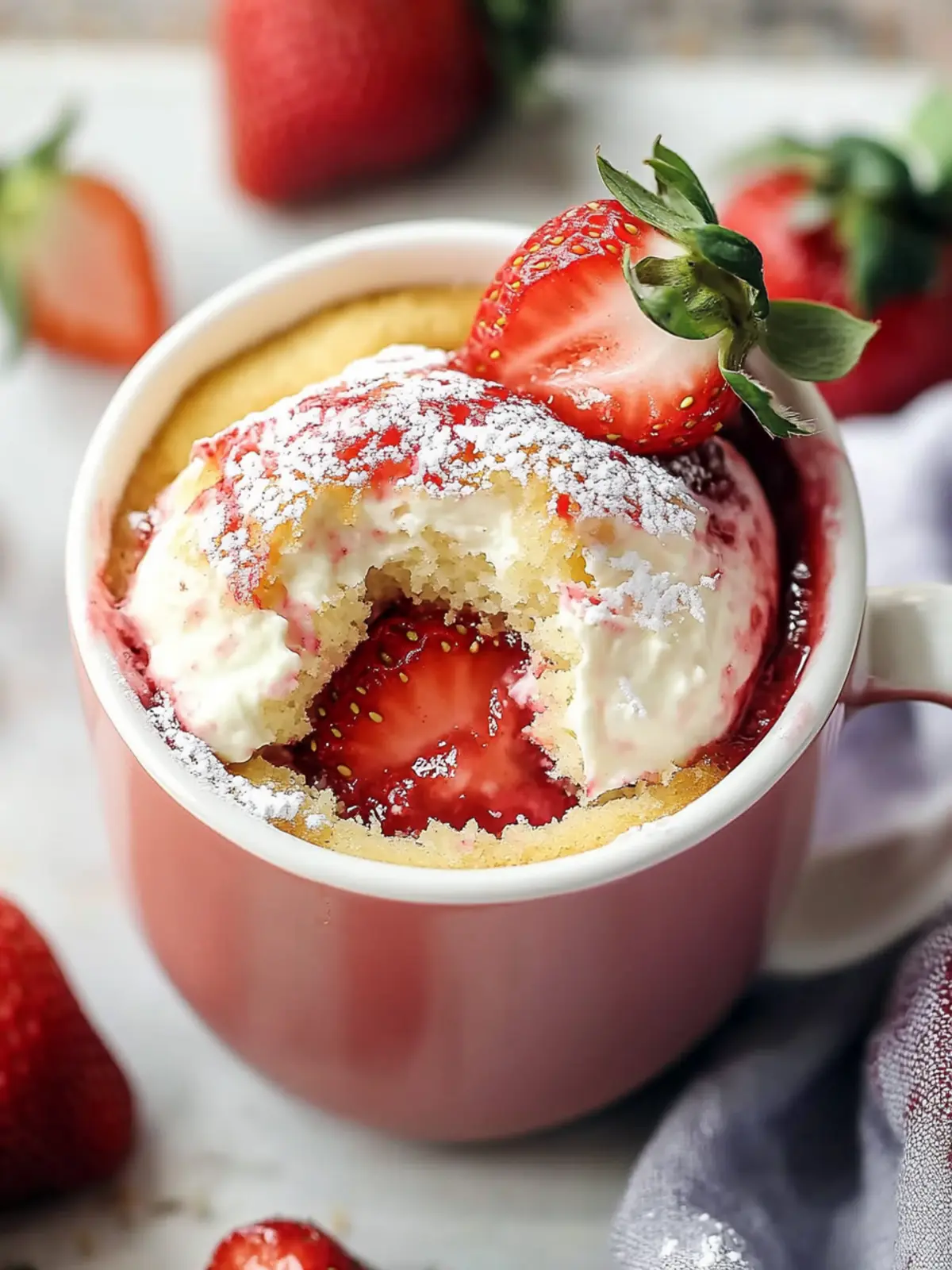 Easy Strawberry Mug Cake: Quick Dessert in Just 10 Minutes 5 Strawberry Mug Cake