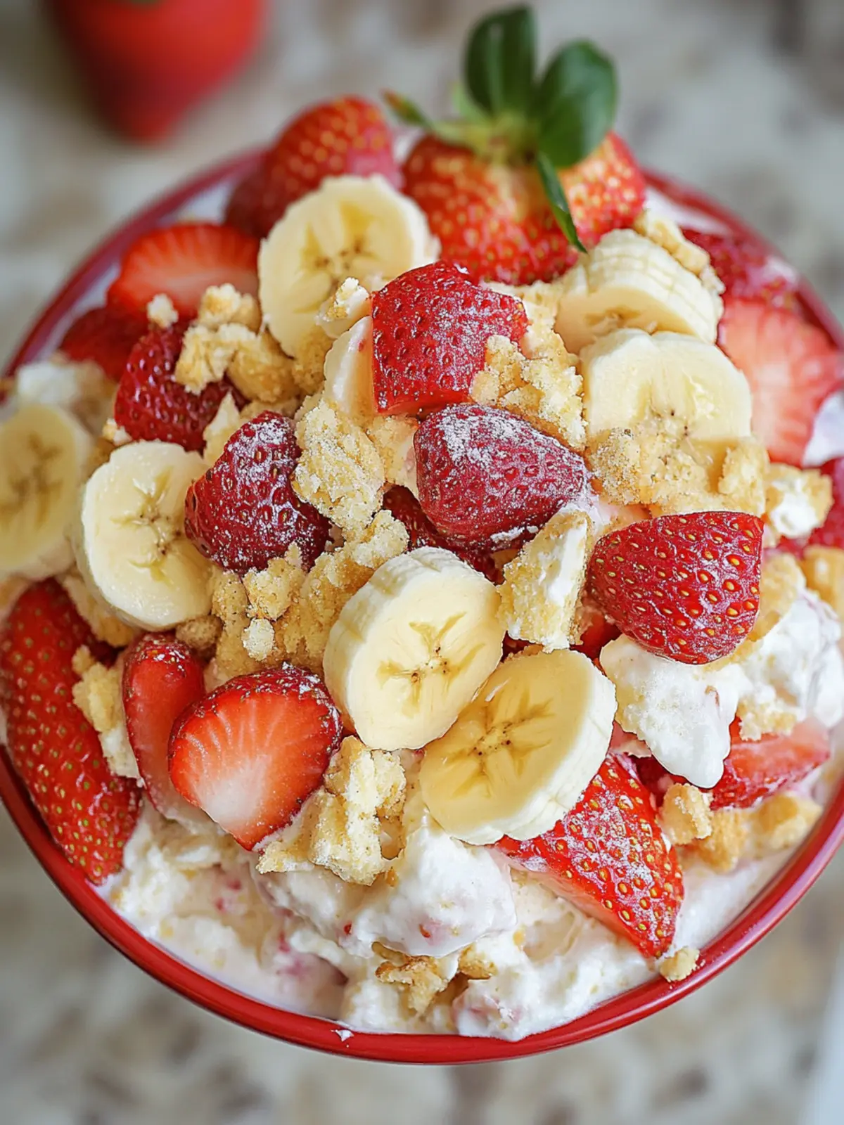 Strawberry Banana Cheesecake Salad You’ll Want for Every Occasion 4 Strawberry Banana Cheesecake Salad