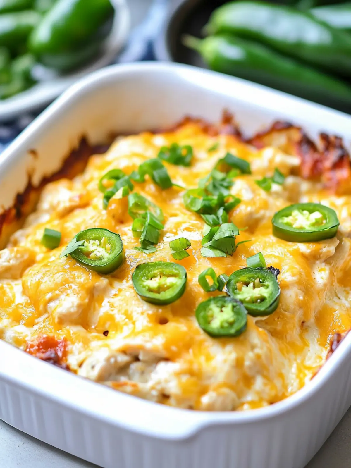 Creamy Low-Carb Jalapeno Popper Chicken Casserole Delight 4 Creamy Low-Carb Jalapeno Popper Chicken Casserole