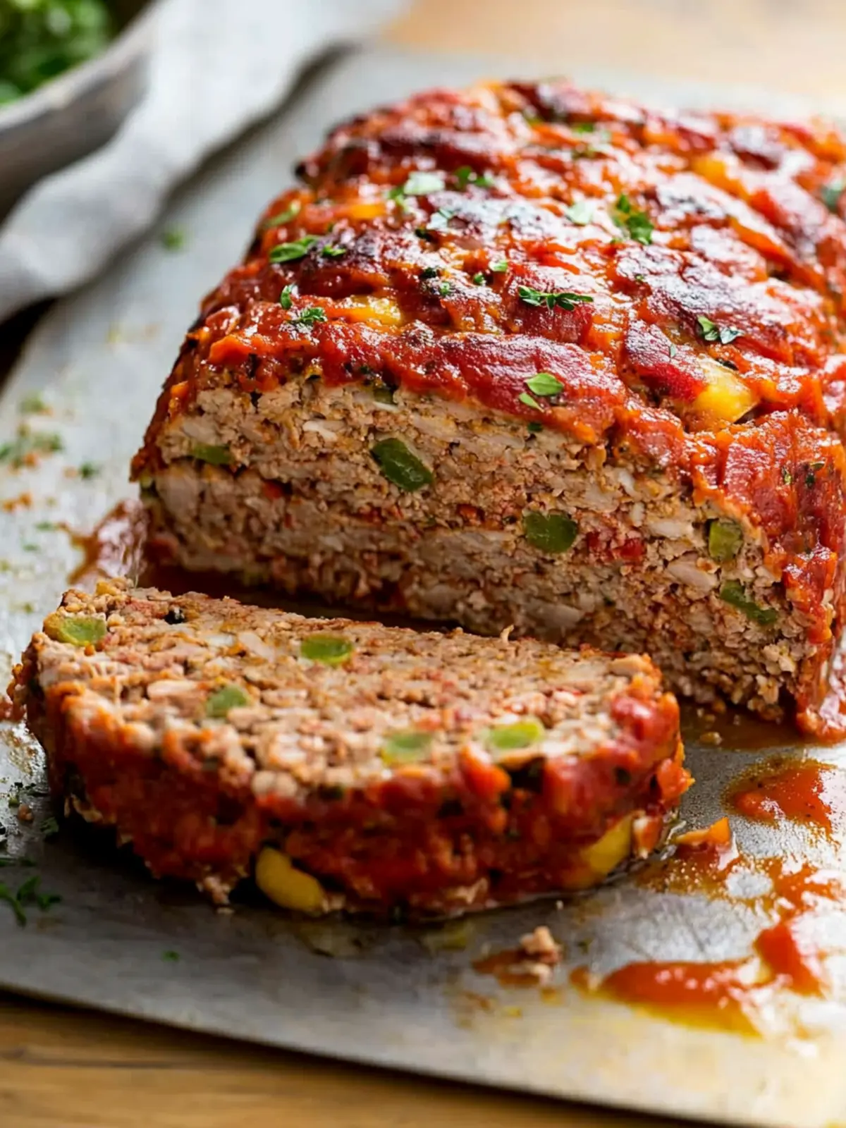 Deliciously Moist Vegetable Studded Turkey Meatloaf Recipe 3 Vegetable Studded Turkey Meatloaf