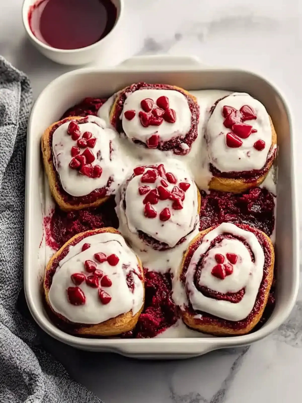 Red Velvet Cinnamon Rolls with Cream Cheese Icing Bliss 4 Red Velvet Cinnamon Rolls with Cream Cheese Icing