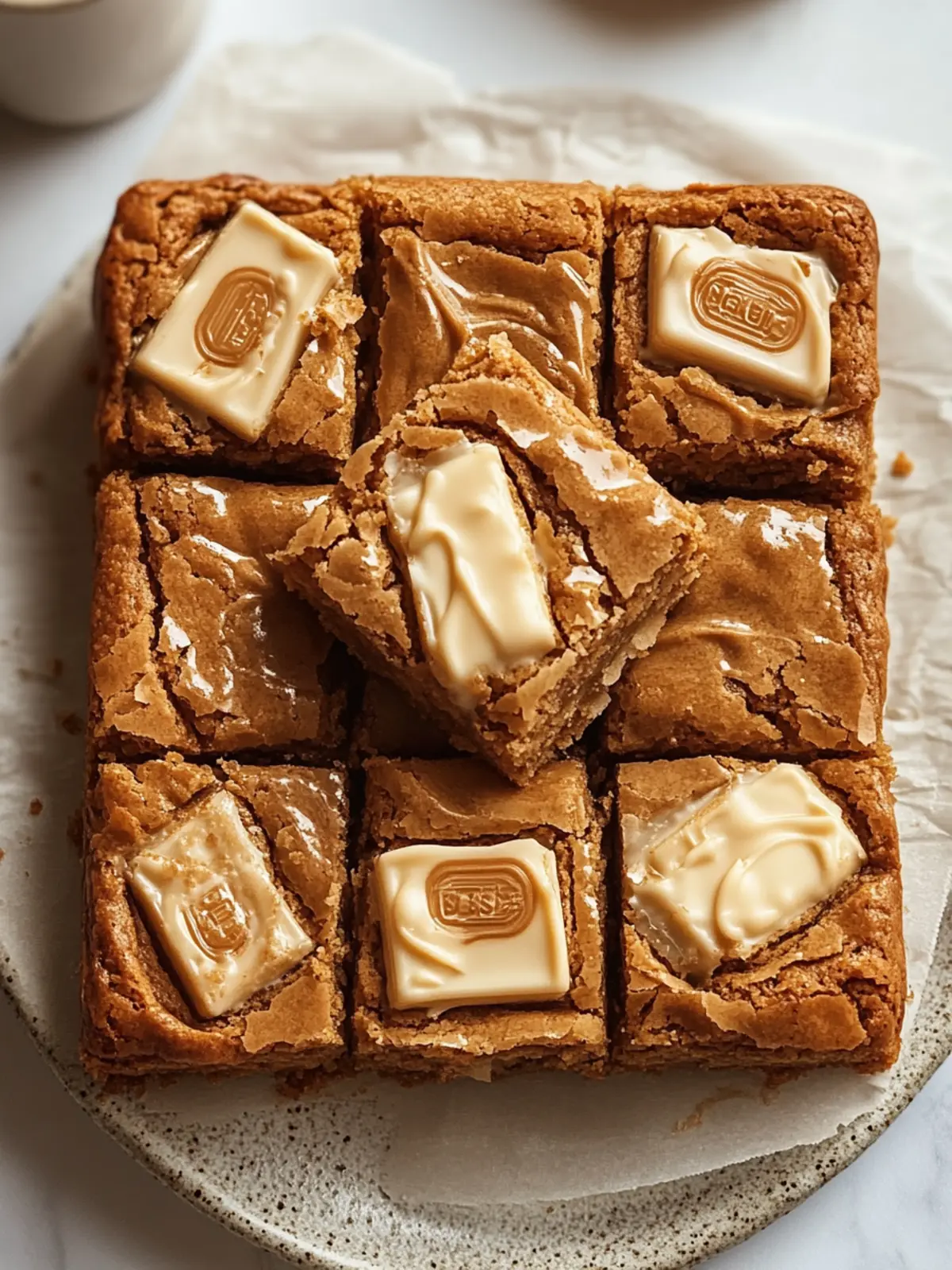White Chocolate Biscoff Blondies: Your New Favorite Treat! 4 White Chocolate Biscoff Blondies