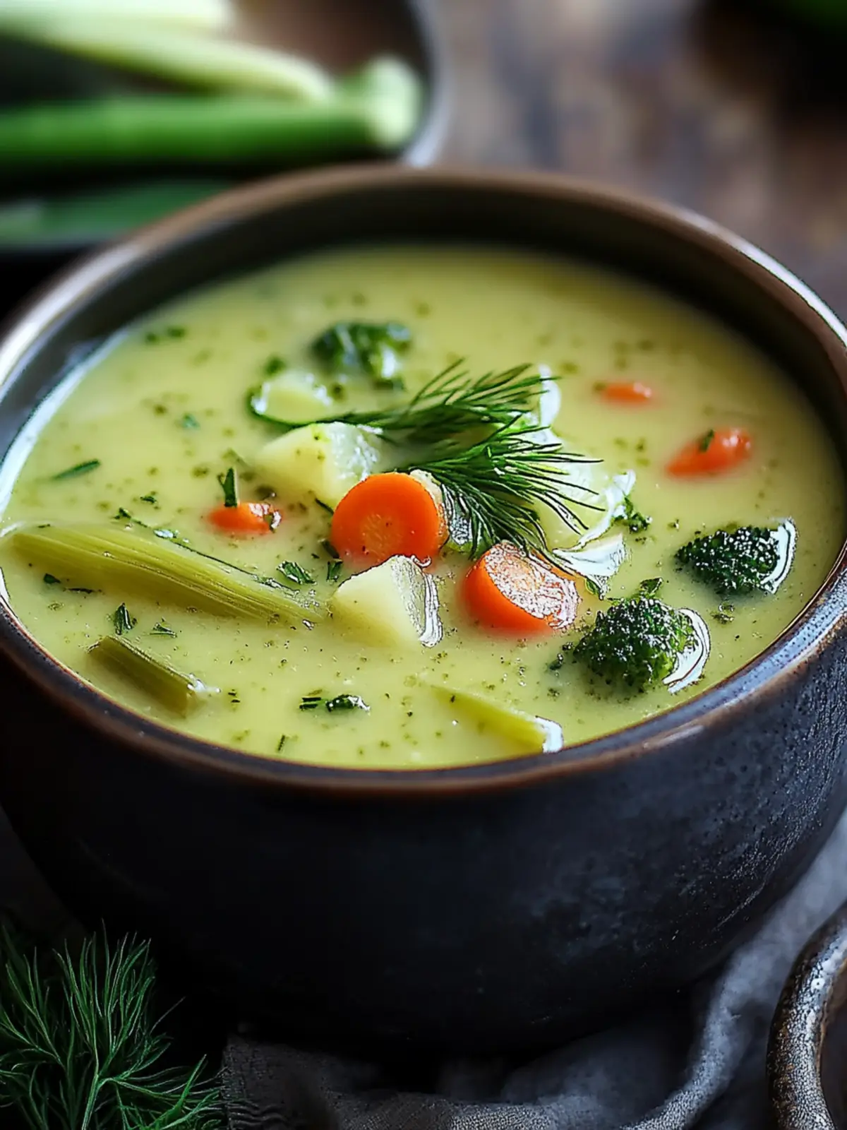 Cream of Vegetable Soup with a Zesty Green Chili Twist 3 Cream of Vegetable Soup with a Zesty Green Chili Twist