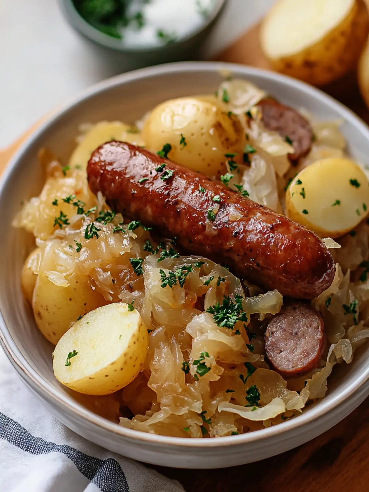 Crockpot Polish Sausage, Sauerkraut & Potatoes Made Simple 4 Crockpot Polish Sausage, Sauerkraut & Potatoes