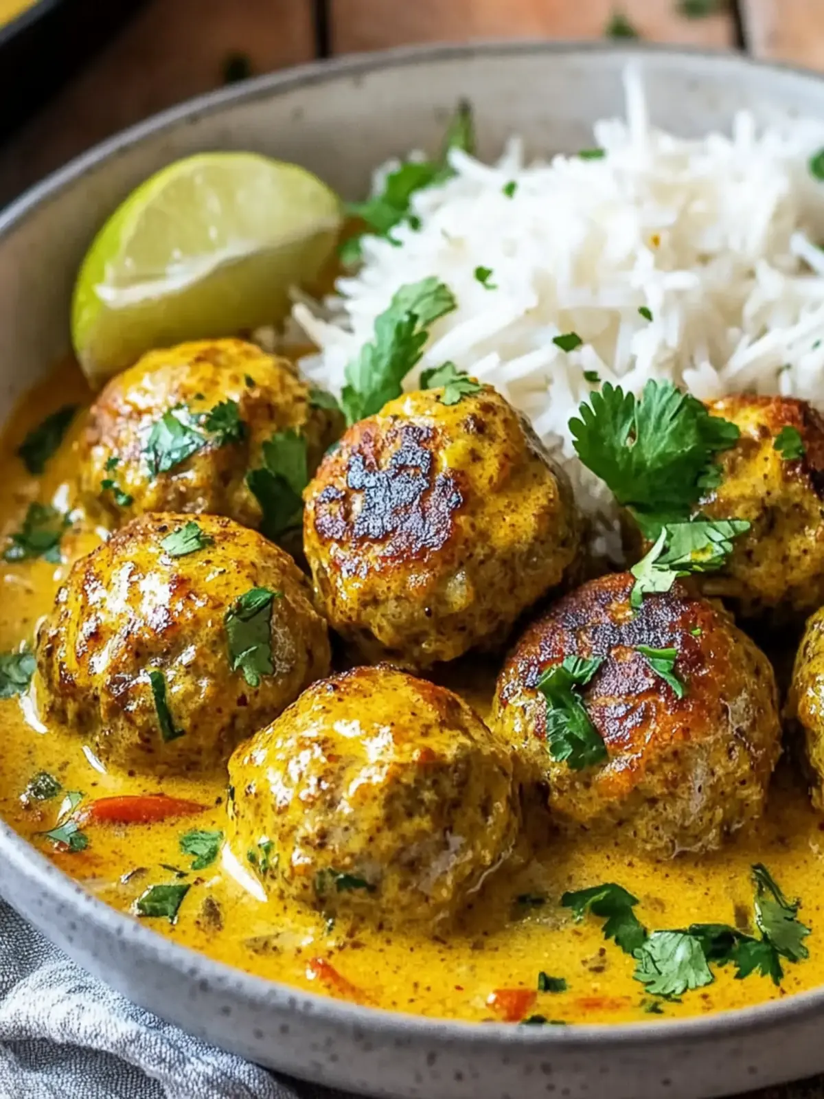 Jerk Meatballs in Coconut Curry Sauce for a Tropical Feast 4 Jerk Meatballs In Coconut Curry Sauce