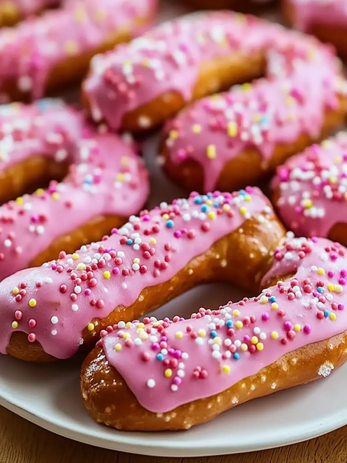 Pink Sprinkled Pretzels for Colorful Fun and Sweet Delight 4 Pink Sprinkled Pretzels