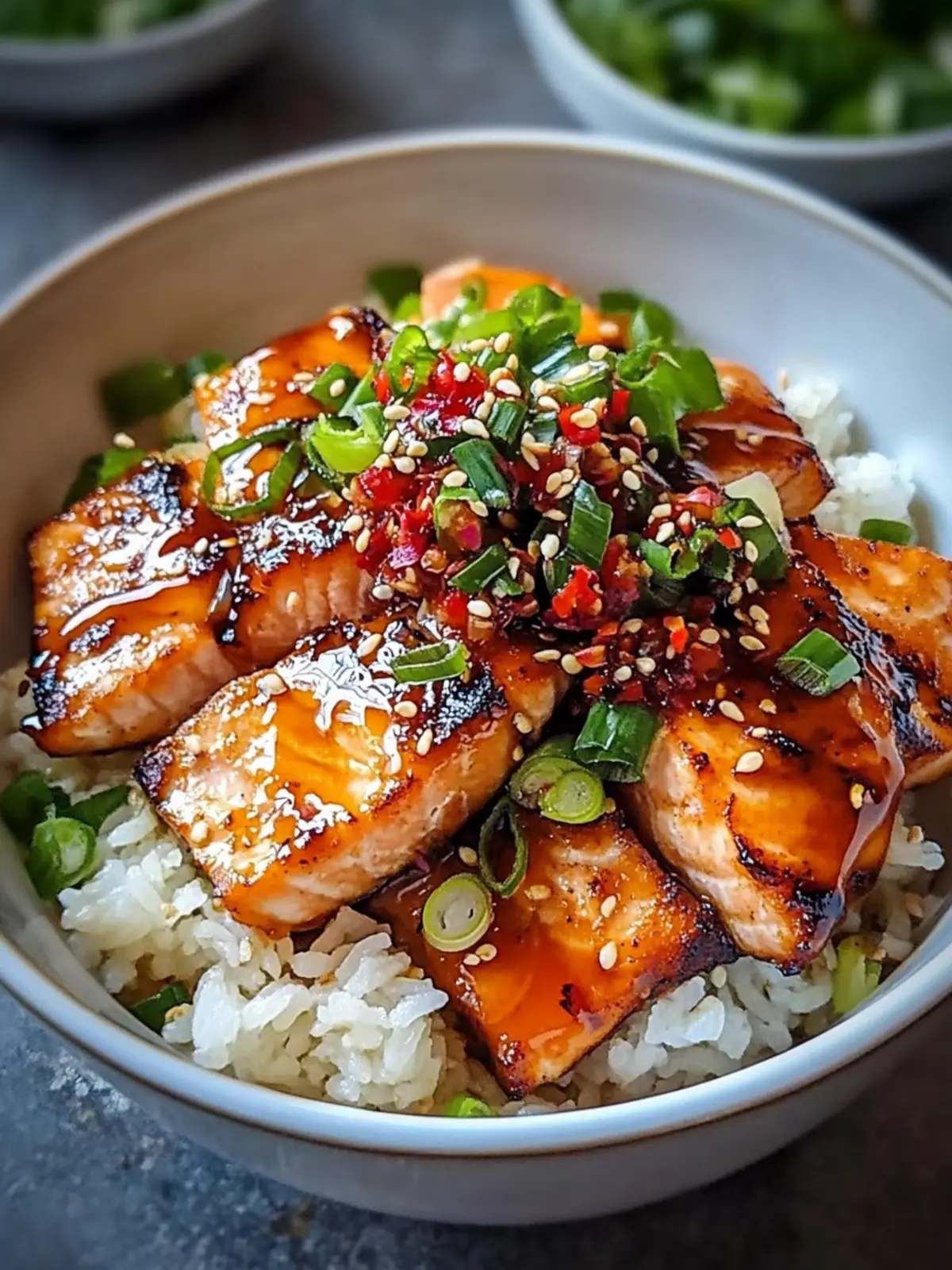 Spicy Honey Sriracha Salmon Bowl for a Quick, Flavorful Dinner 4 Honey Sriracha Salmon Bowl