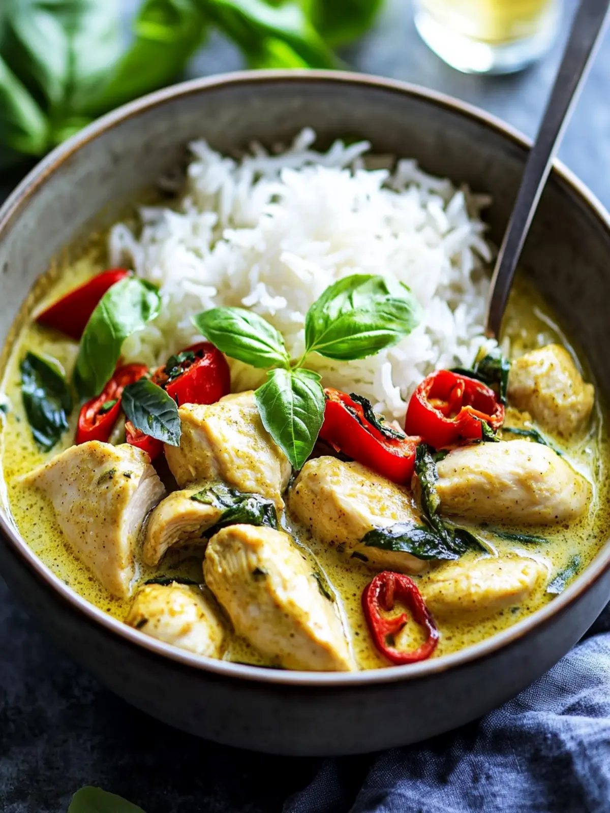Savory Basil Chicken with Coconut Curry Sauce for Family Nights 3 Basil Chicken with Coconut Curry Sauce