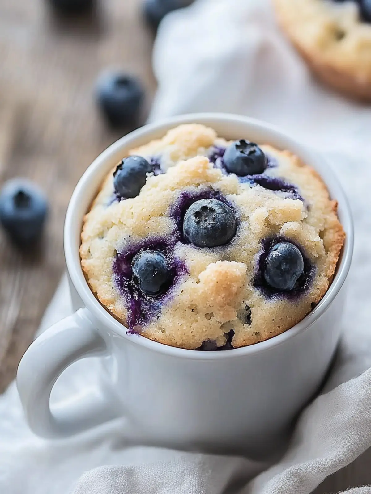 Delicious Healthy Blueberry Mug Muffin in Just 5 Minutes 4 Healthy Blueberry Mug Muffin
