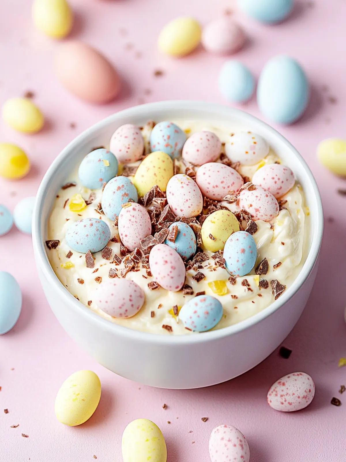 Indulge in Cadbury Mini Eggs Cheesecake Dip, No-Bake Bliss! 2 Cadbury Mini Eggs Cheesecake Dip