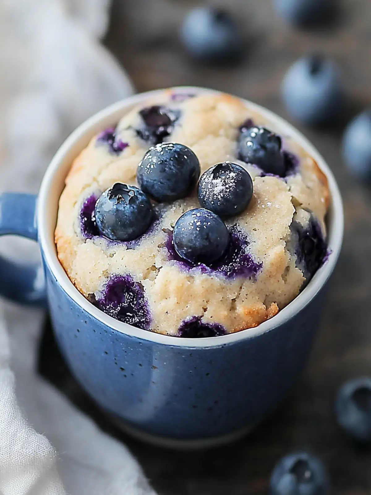 Delicious Healthy Blueberry Mug Muffin in Just 5 Minutes 2 Healthy Blueberry Mug Muffin