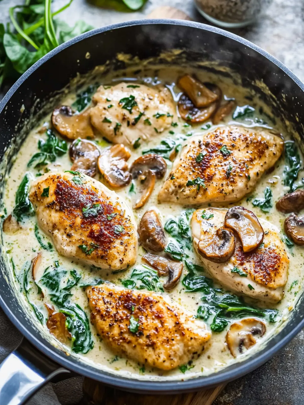 Creamy Spinach Mushroom Chicken for Heartwarming Family Dinners 5 Creamy Spinach Mushroom Chicken