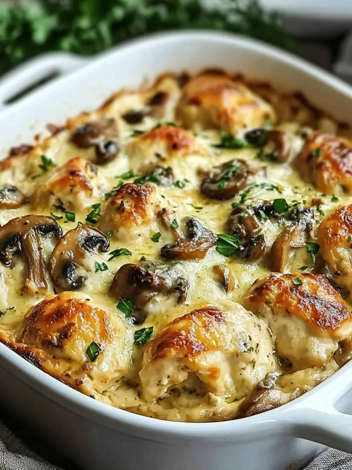 Keto Garlic Mushroom Chicken Casserole for Comfort Food Lovers 2 Keto Garlic Mushroom Chicken Casserole