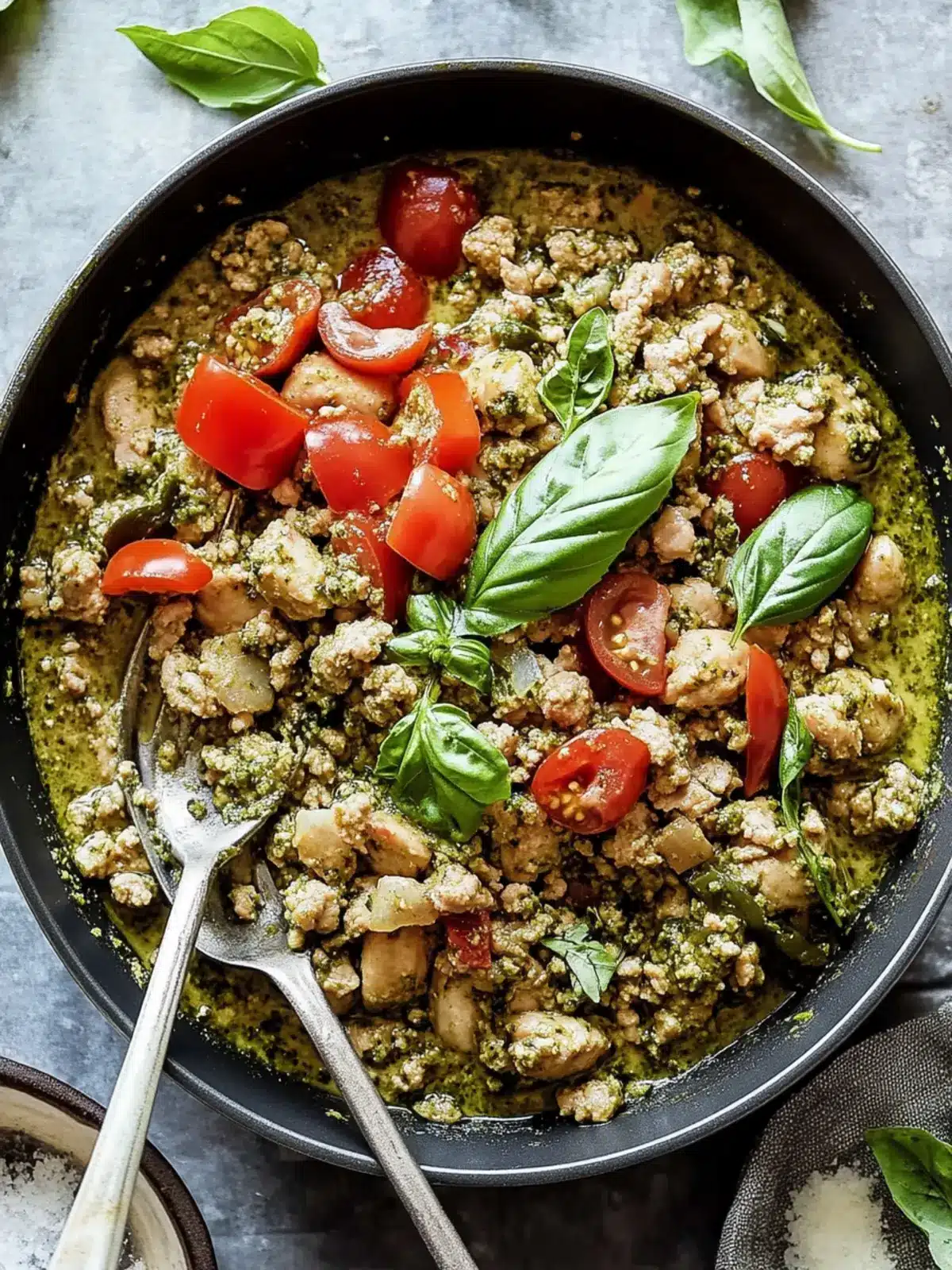 Creamy Pesto Ground Turkey Skillet: Your New Dinner Obsession 3 Creamy Pesto Ground Turkey Skillet r