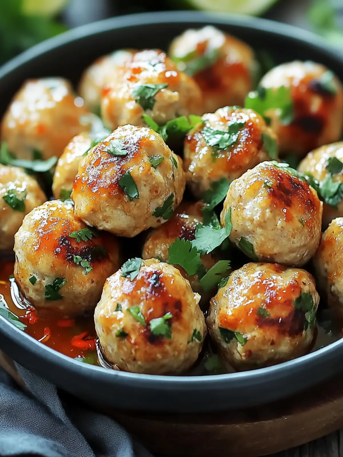 Savory Thai Baked Chicken Meatballs for Healthy Indulgence 4 Thai Baked Chicken Meatballs