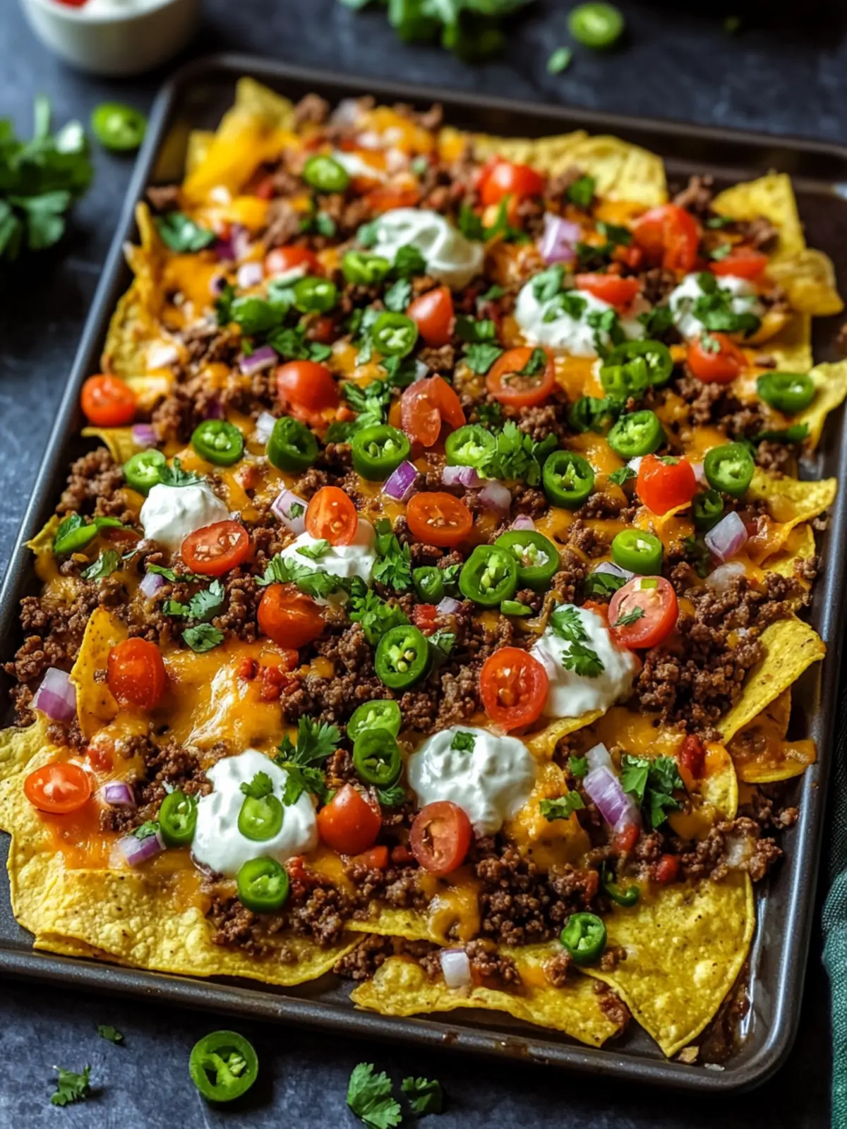 Ultimate Sheet Pan Nachos with Ground Beef for Game Day Fun 3 Sheet Pan Nachos Ground Beef