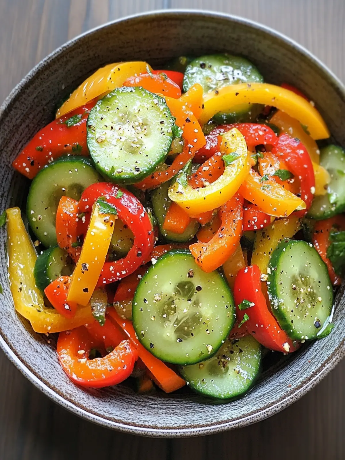 Vibrant Cucumber & Bell Pepper Salad in Just 10 Minutes 2 Cucumber & Bell Pepper Salad