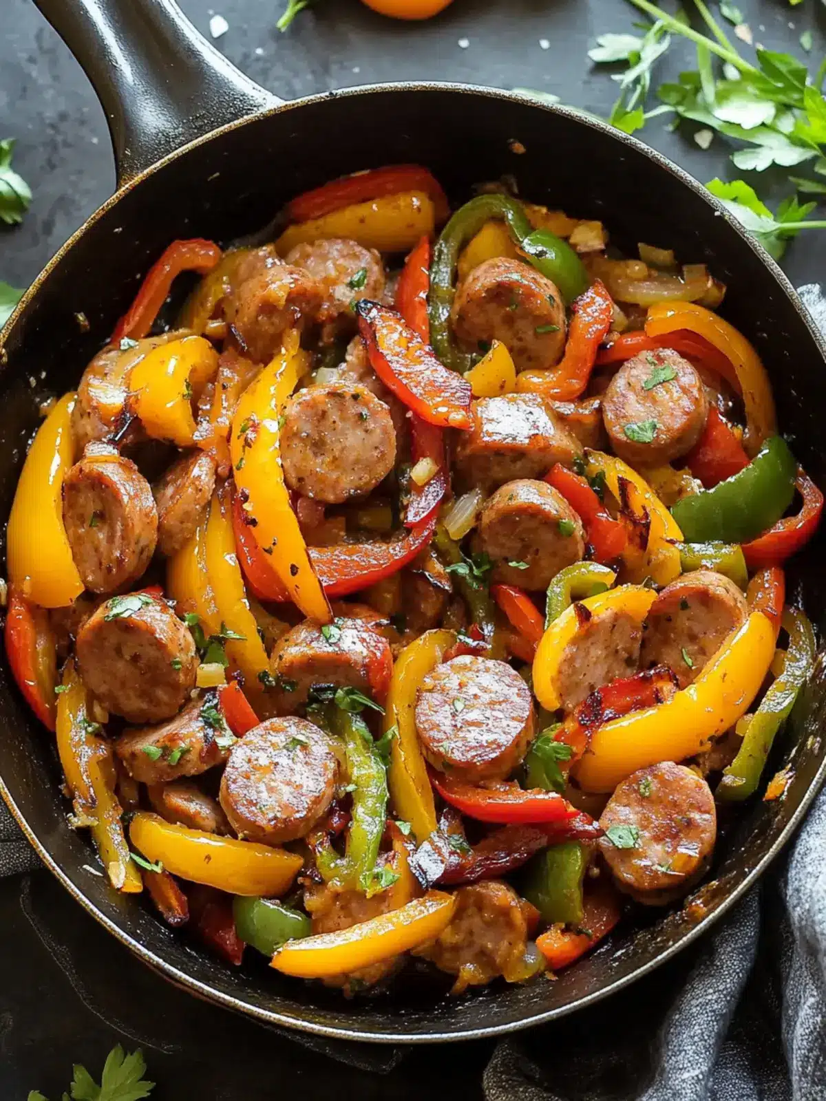 Sizzling Sausage & Peppers Skillet: Quick Family Feast! 5 Sizzling Sausage & Peppers Skillet