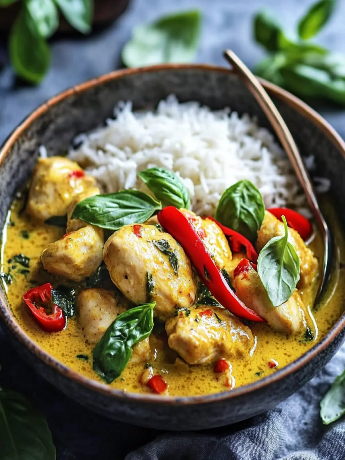 Savory Basil Chicken with Coconut Curry Sauce for Family Nights 2 Basil Chicken with Coconut Curry Sauce