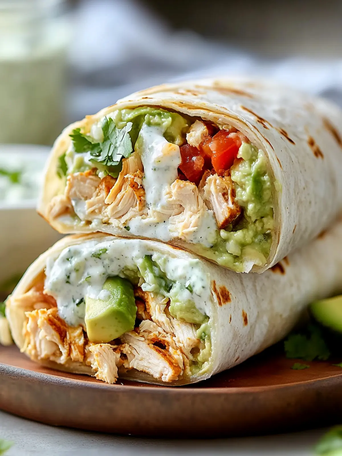 Savor Flavorful Chicken Avocado Ranch Burritos in Minutes 2 Chicken Avocado Ranch Burritos