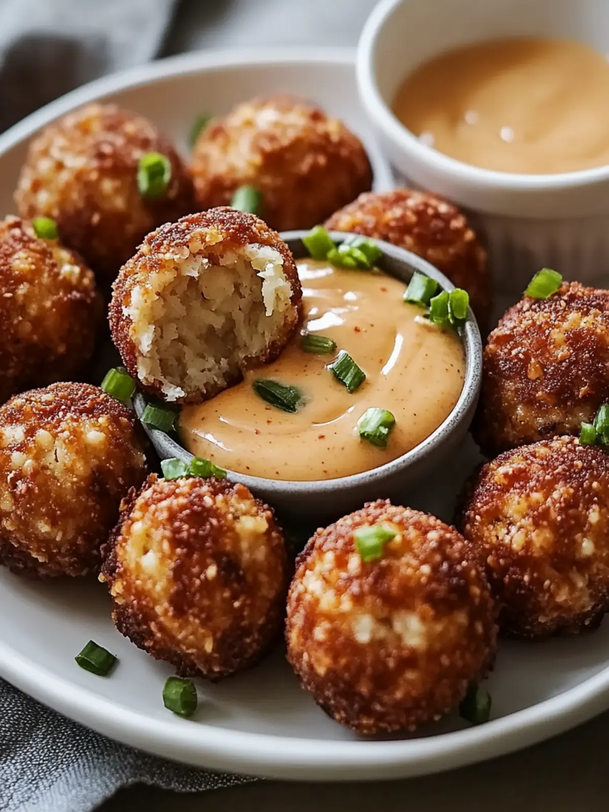 Crispy Reuben Balls with Spicy Thousand Island Bliss 4 Reuben Balls with Spicy Thousand Island Dipping Sauce